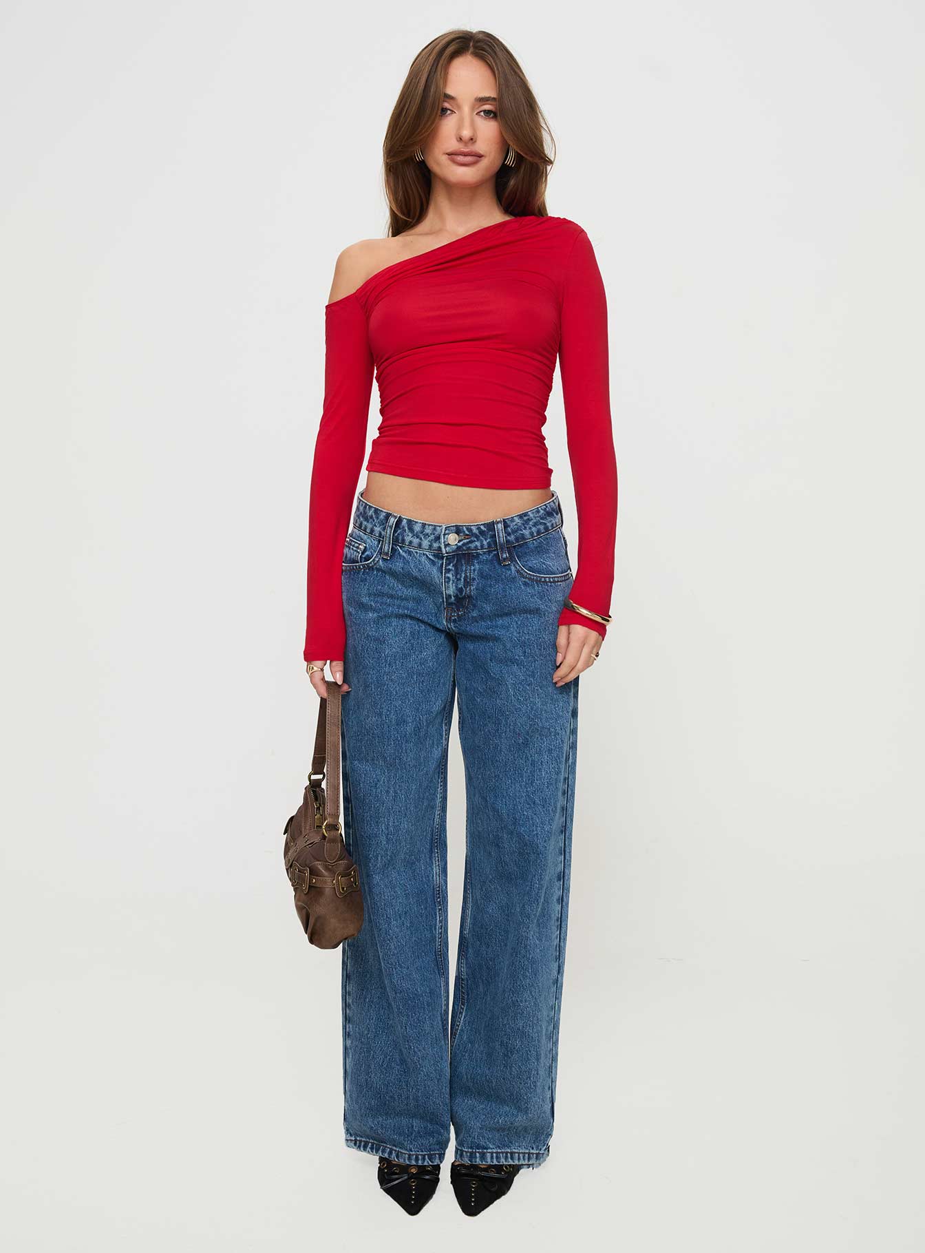 Beller Long Sleeve Top Red、mySite、solidvoid