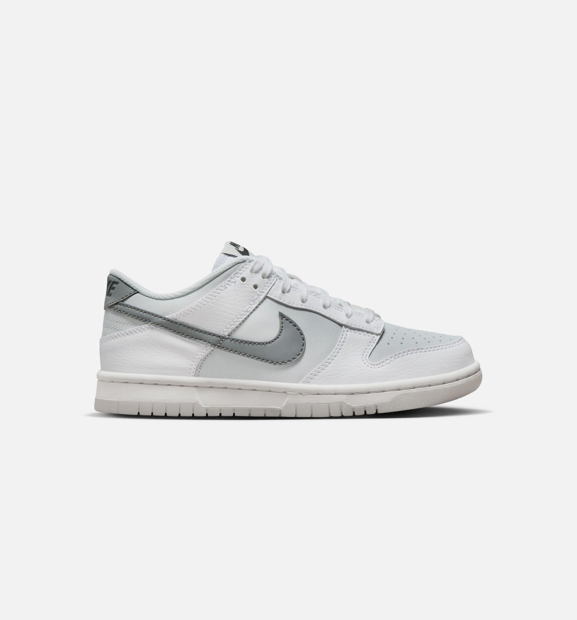 Dunk Low Reflective Swoosh Grade School Lifestyle Shoe - White/Grey、mySite、dreamappss
