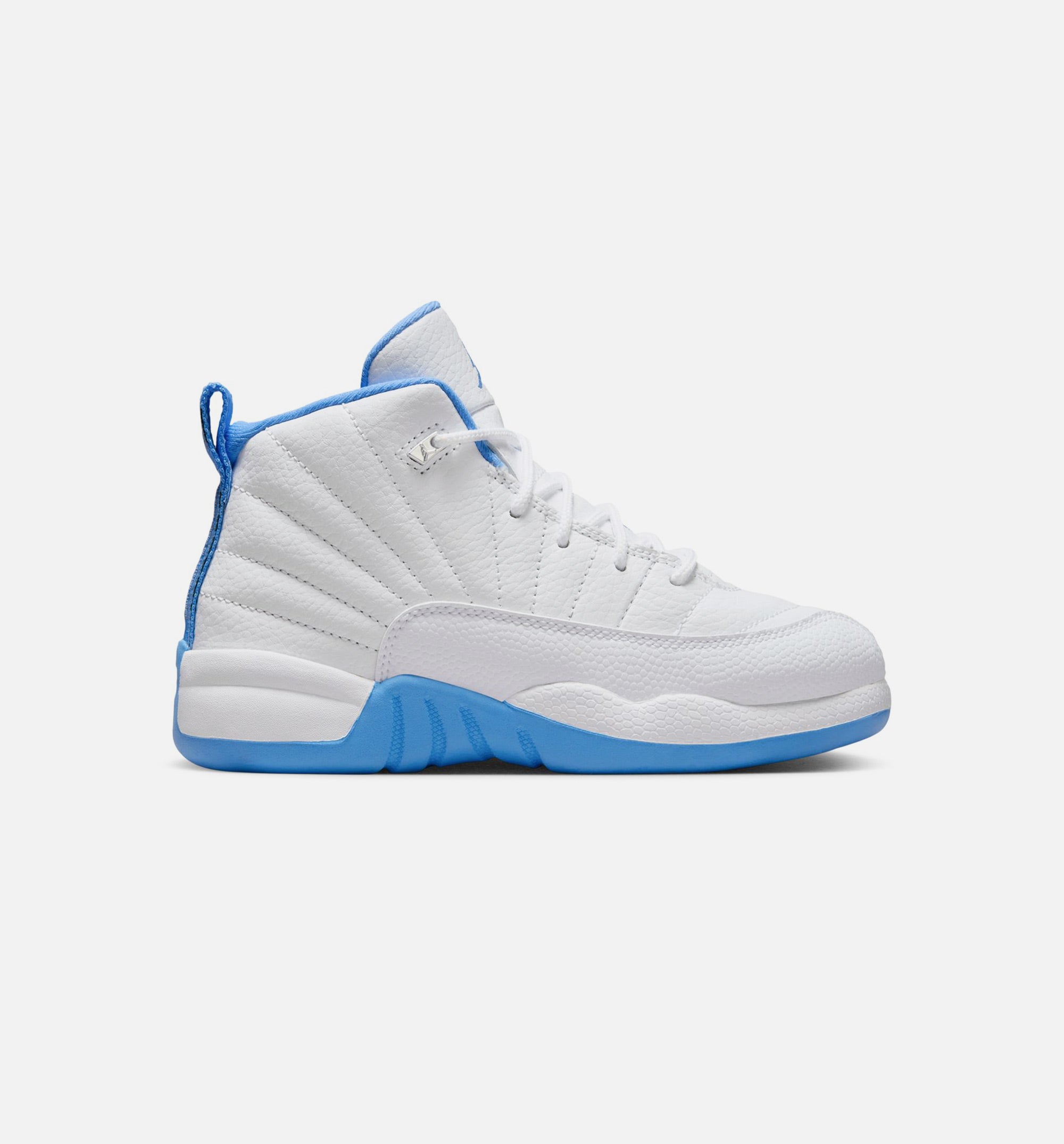 Air Jordan 12 Retro White and University Blue Preschool Lifestyle Shoe - White/University Blue/Metallic Silver Free Shipping、mySite、dreamappss