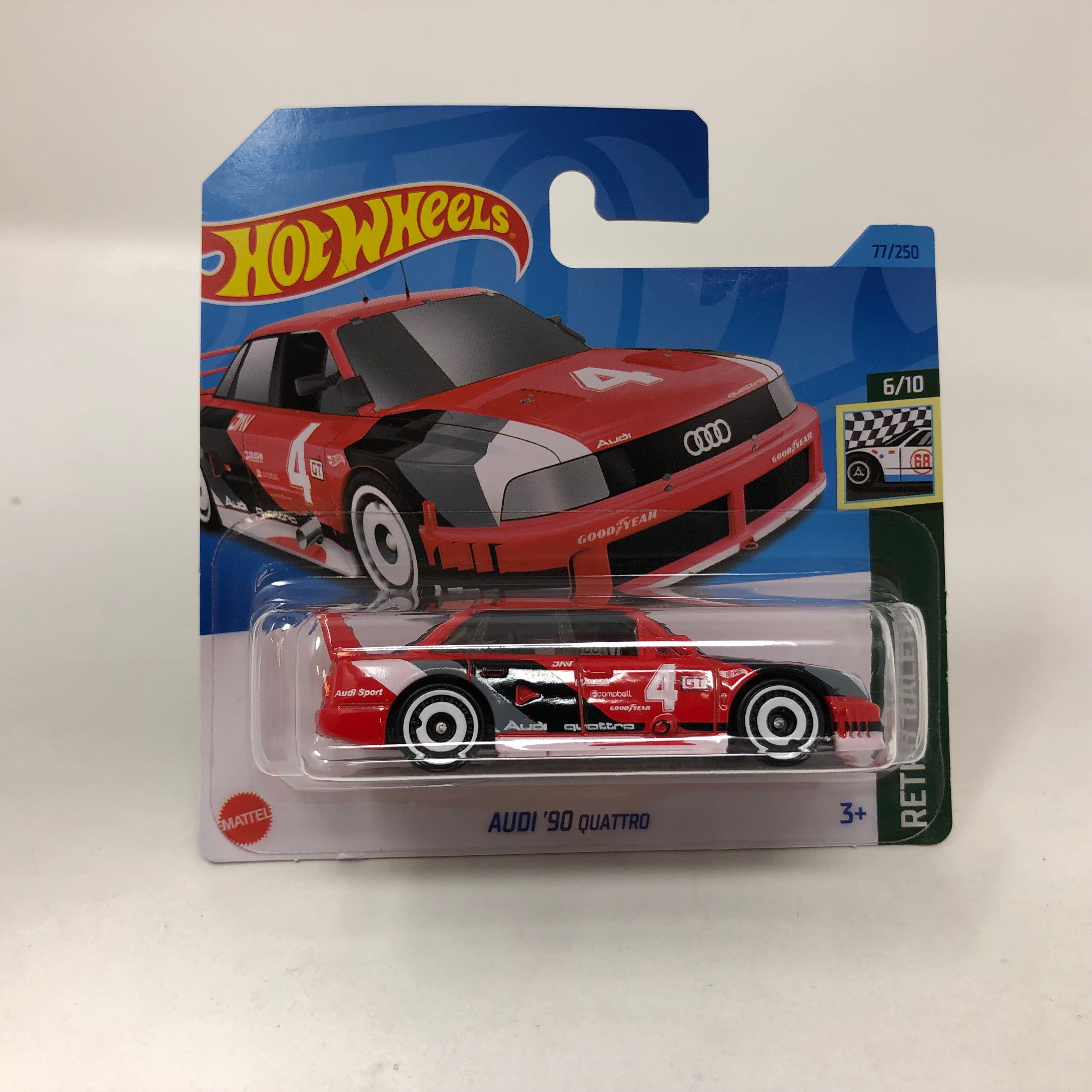 Audi '90 Quattro #77 * RED * 2024 Hot Wheels Basic Short Card Case A、mySite、hgirdovlk