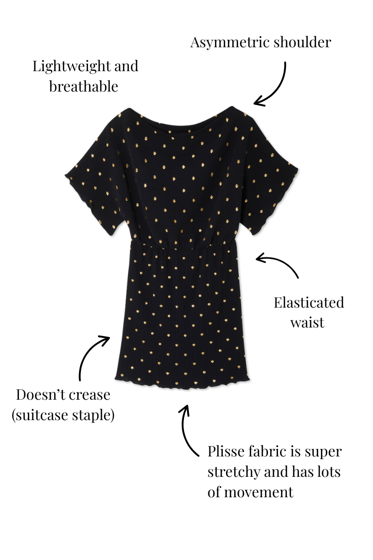 Black Plisse Mini Tilly Dress、mySite、solidvoid