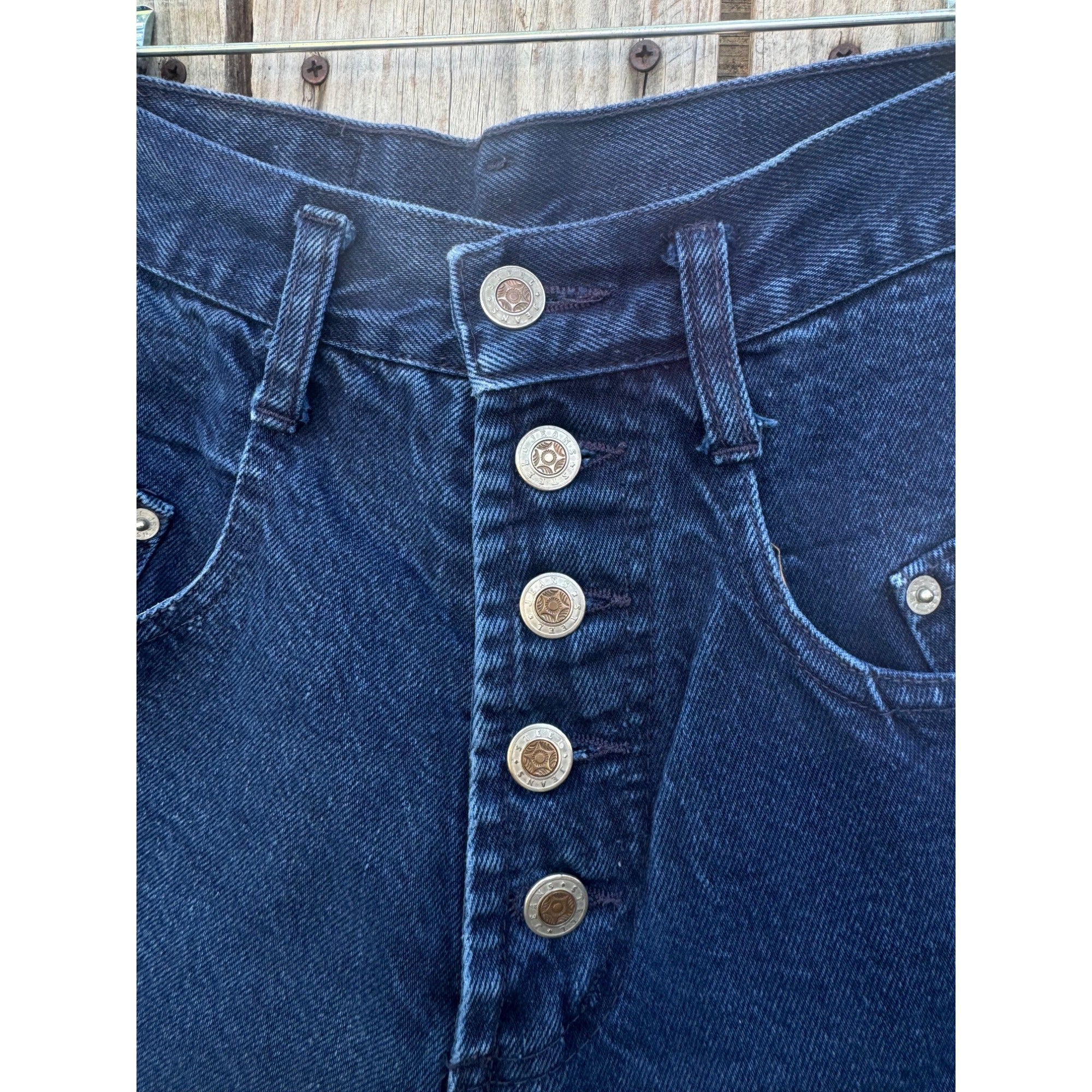 90's Steel Jeans Button Fly Cut Off Raw Hem Denim Jean Shorts Size 9、mySite、garagedoors4me