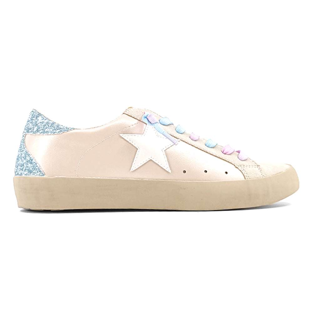 Paula Metallic Lace Up Sneakers、mySite、gtrtttuynbv