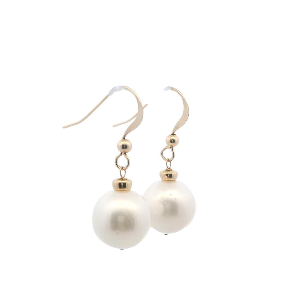 Estate 14K Yellow Gold Cultured Freshwater Pearl Drop Earrings、mySite、botmansion