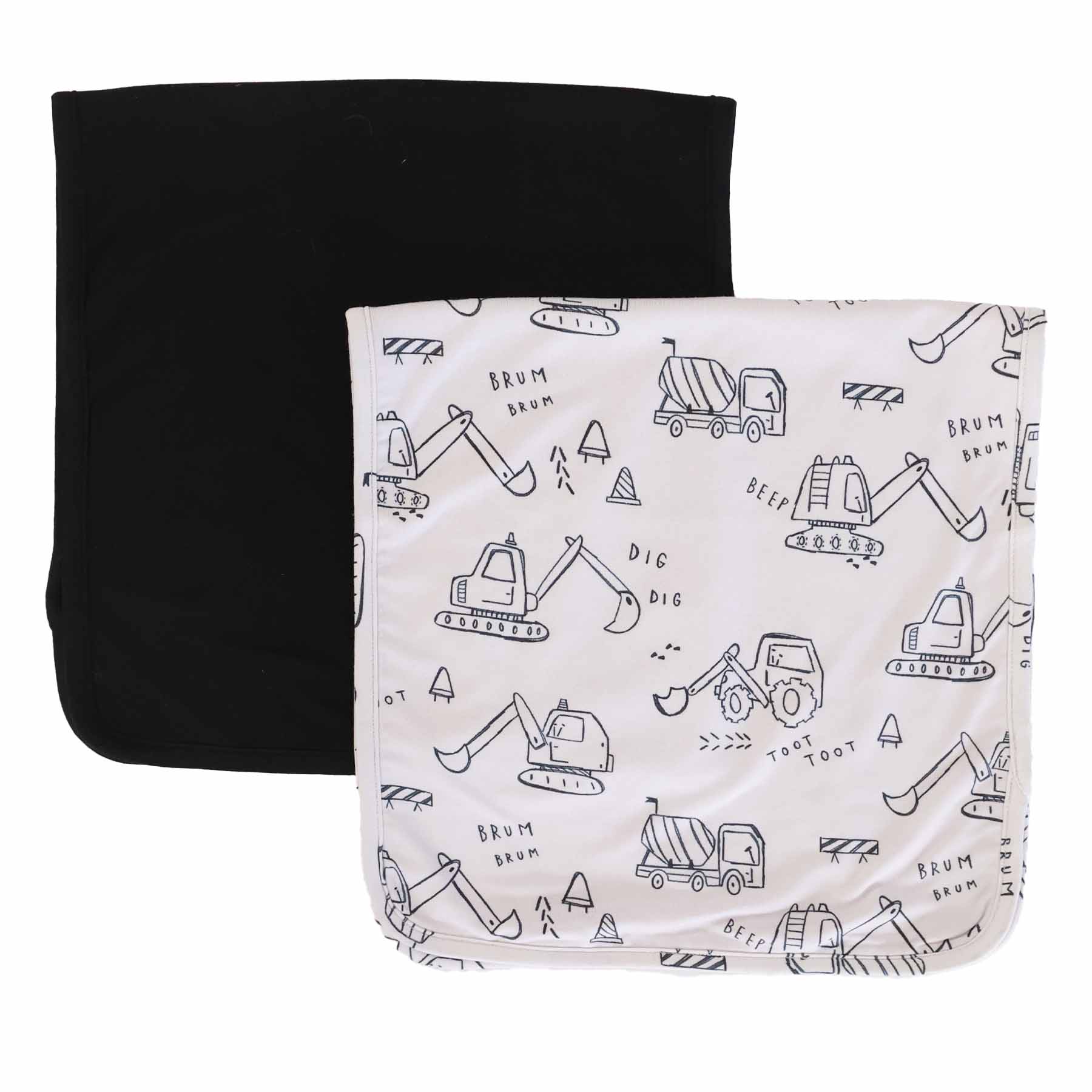  Doodle Dozers 2pc Burp Cloth Set、mySite、layawaytickets