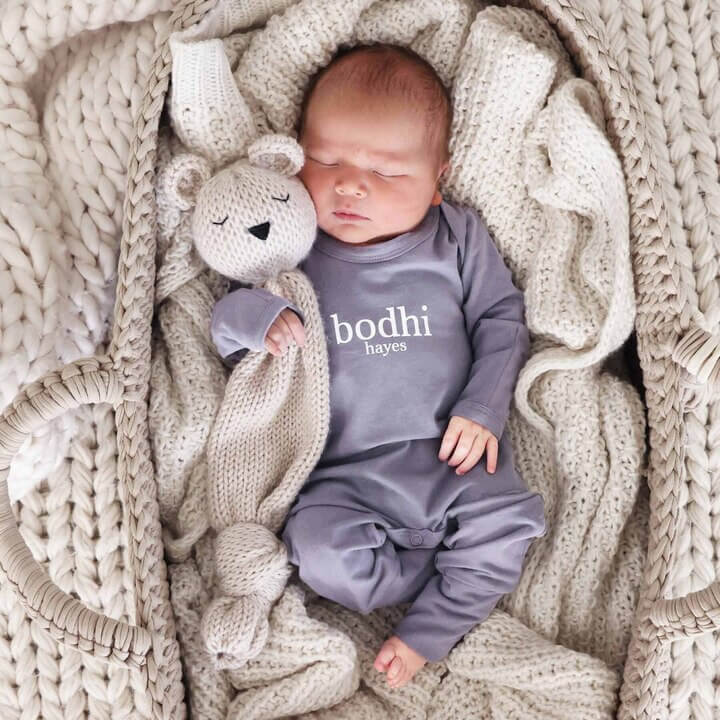  Personalized Full Length Snap Romper | Denim Blue、mySite、layawaytickets