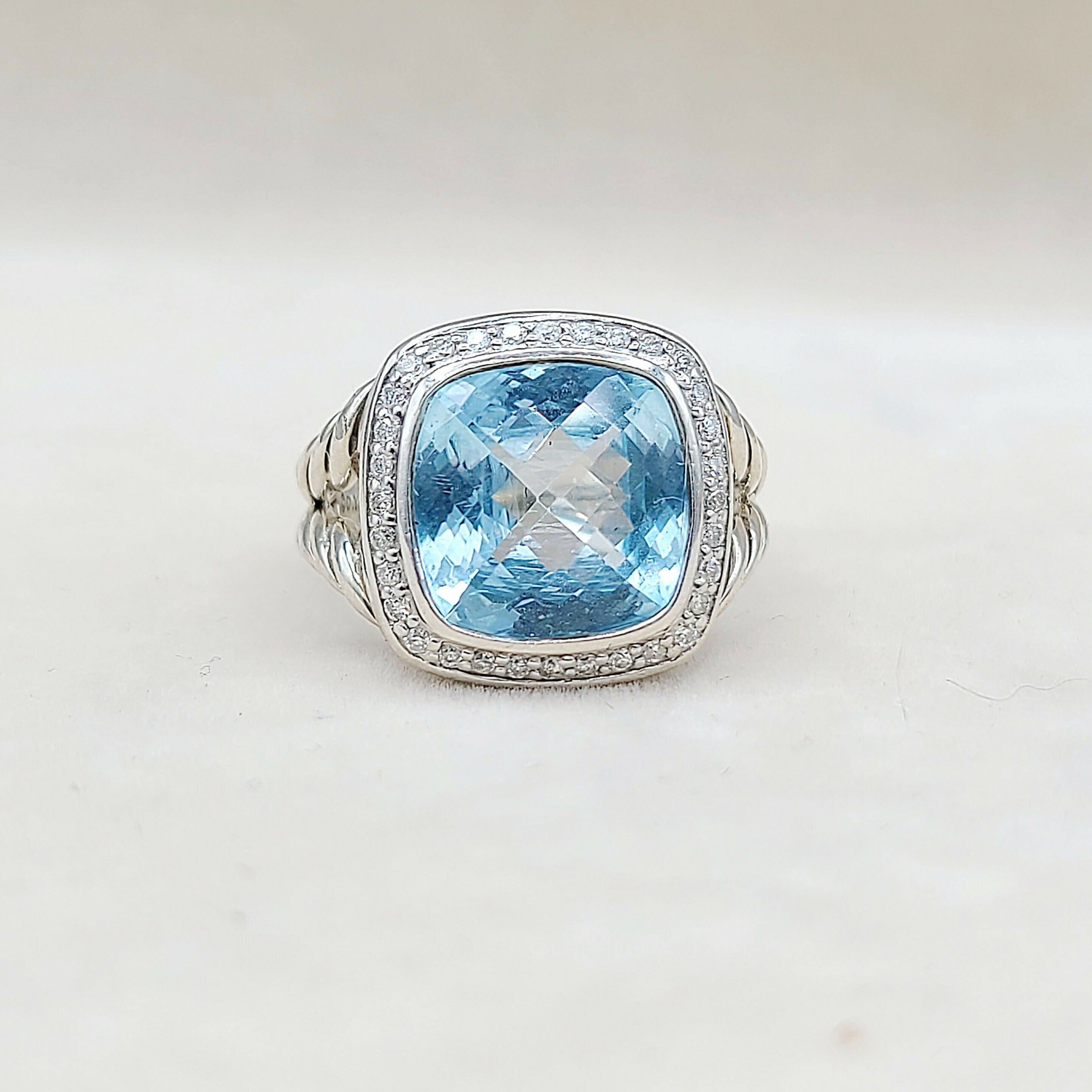 David Yurman Albion Ring Blue Topaz & Diamonds、mySite、hinf8tx79