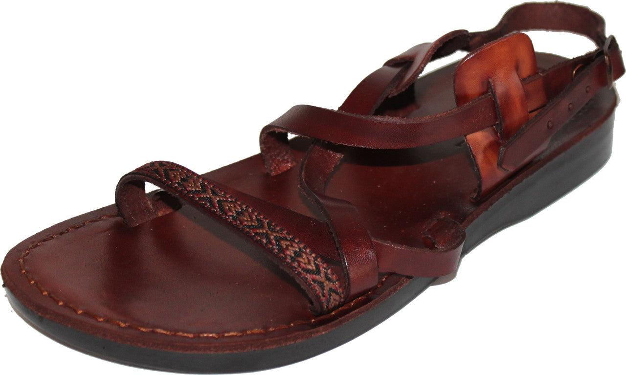 Holy Land Market Men/Women Biblical Jesus Leather/Embroidered Sandals/Slides From Jerusalem (Moses Style)、mySite、topwebapps