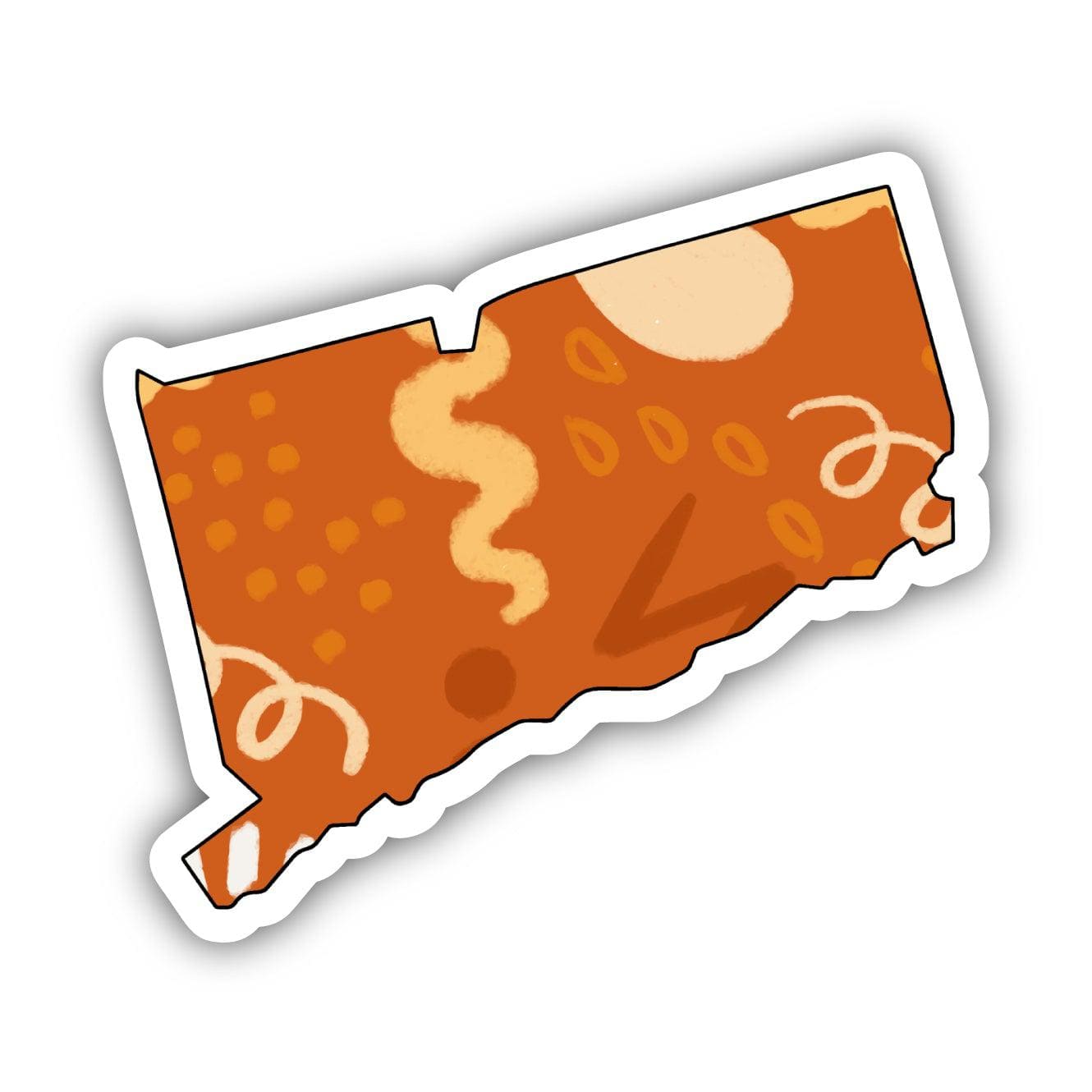  Connecticut Orange Abstract Sticker、mySite、elrpsem3k