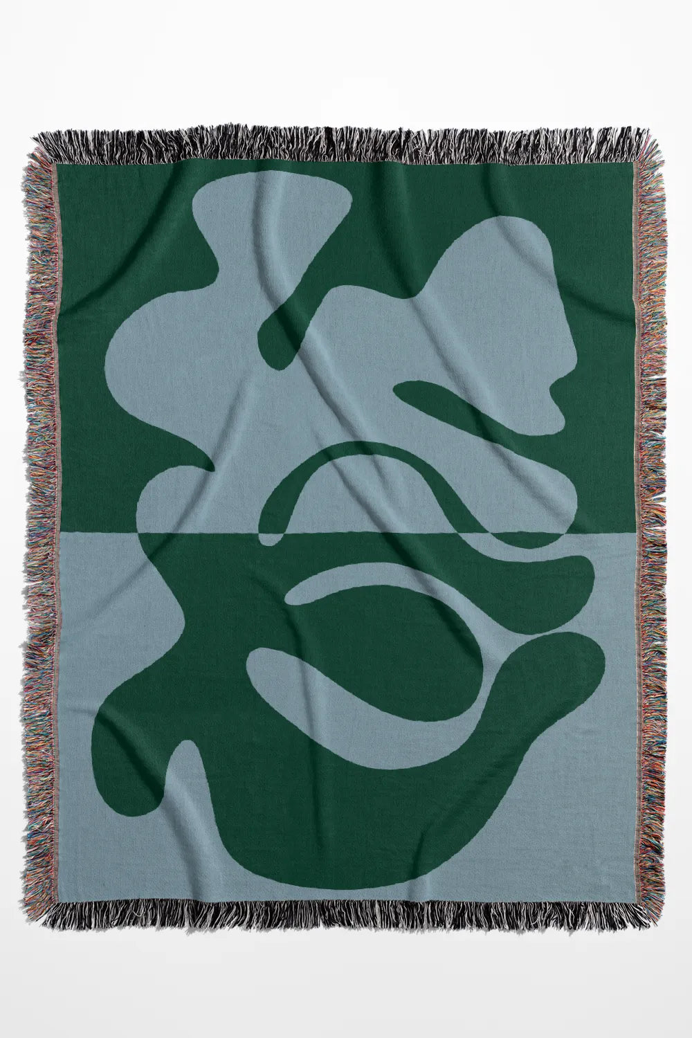 Blue and Green Organic Fusion Cotton Woven Throw Blanket、mySite、gigharbornorthrealestate