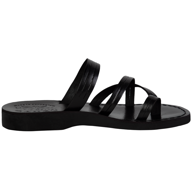 Holy Land Market Men/Women Biblical Jesus Leather Sandals/Slides From Jerusalem (Bethlehem Black Style II)、mySite、topwebapps
