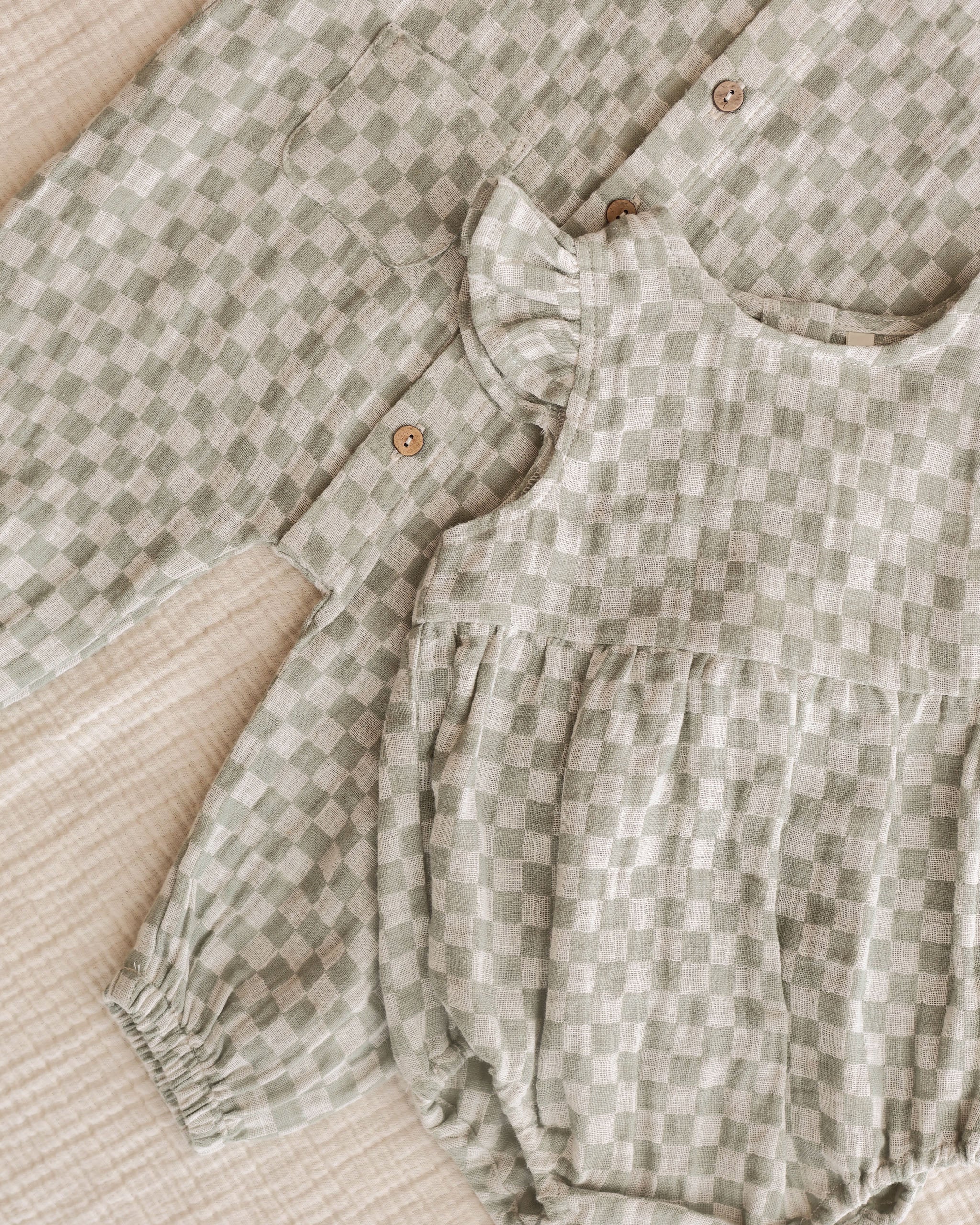  Amelia Romper || Sage Check、mySite、layawaytickets