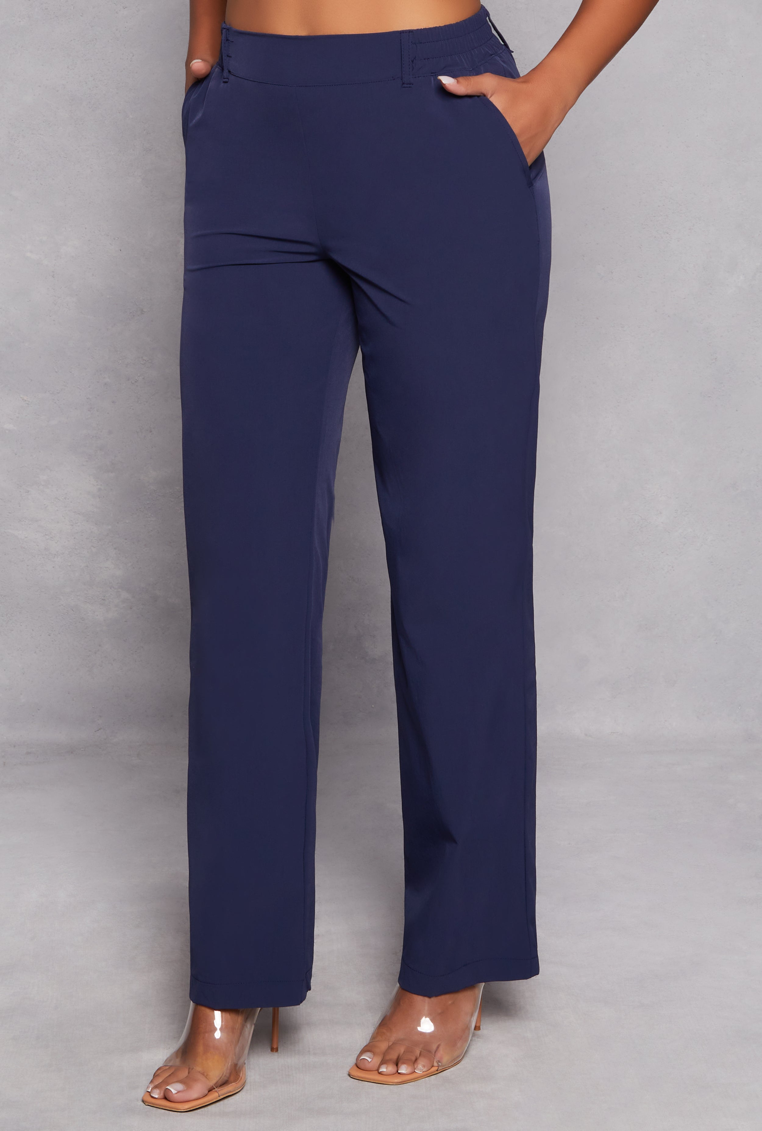 Pull On High Waist Dress Pants、mySite、camillekostekn