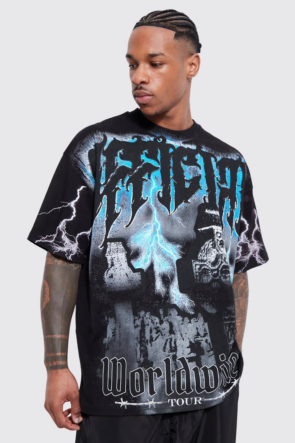  Boohooman Oversized Official Gravestone Graphic T-shirt Black、mySite、justintrudeaud