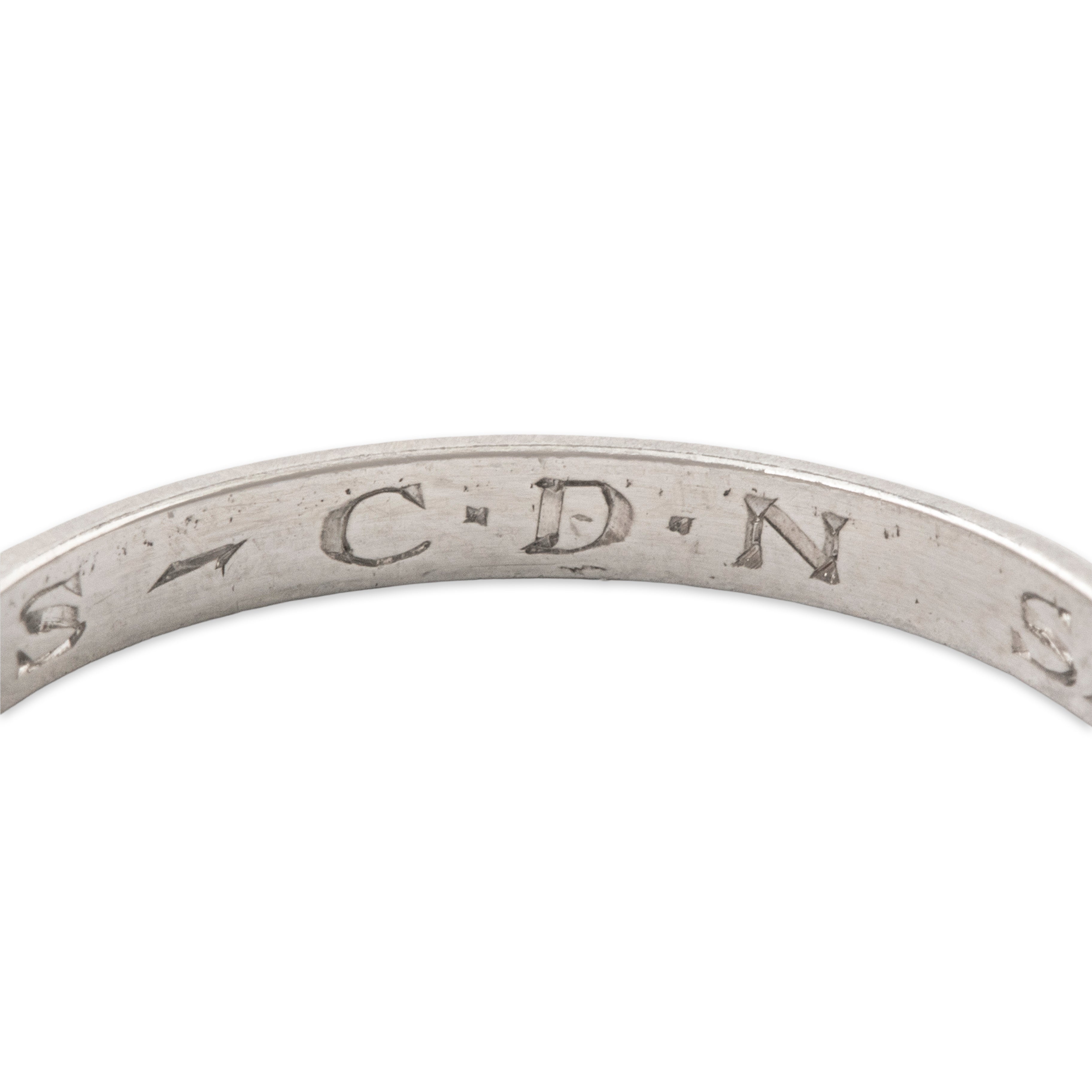 Antique Art Deco Platinum Engraved Detail Band Ring 6.00、mySite、hinf8tx79