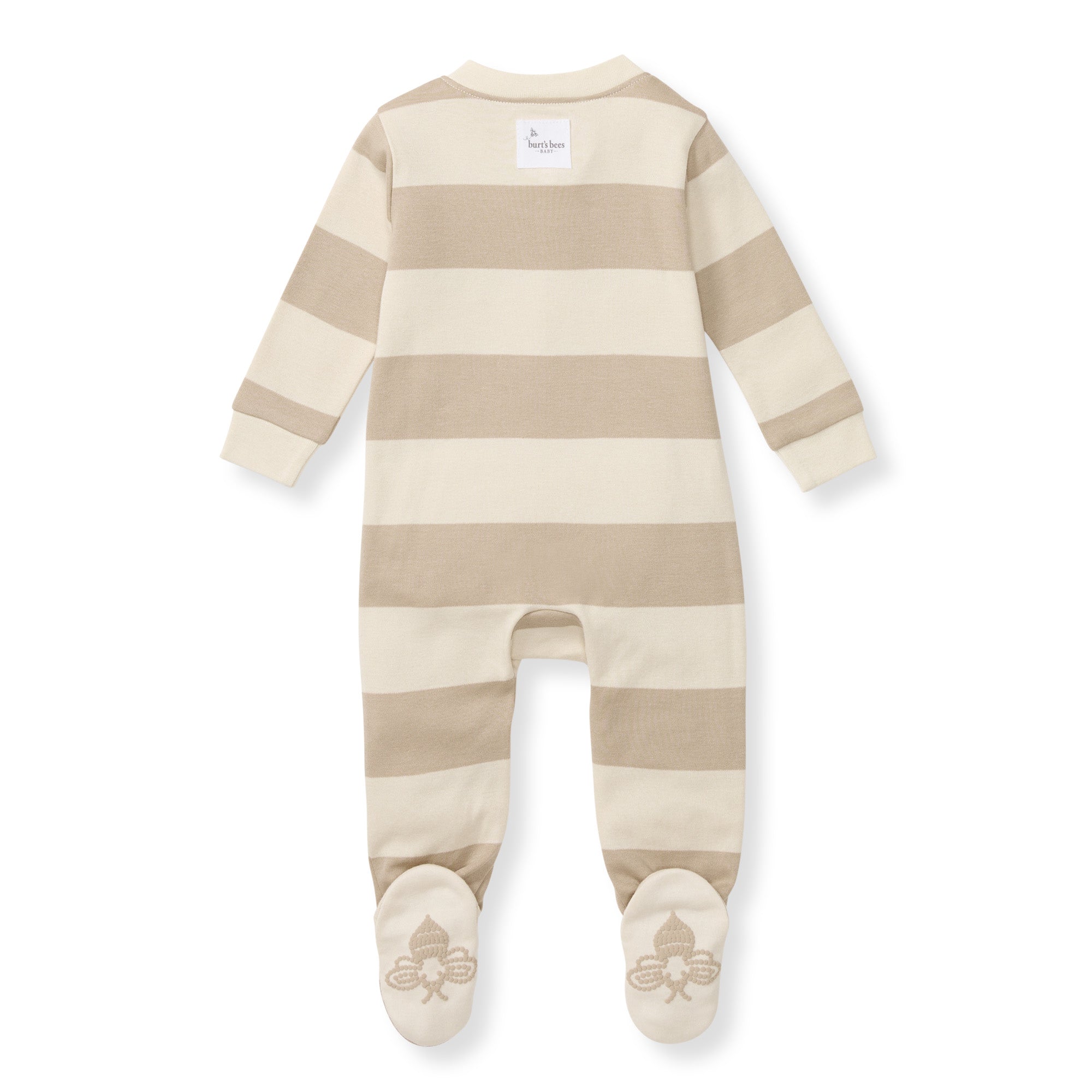 Mommy & Me Rugby Stripe Organic Cotton Sleep & Play - Oat、mySite、g9winljtr