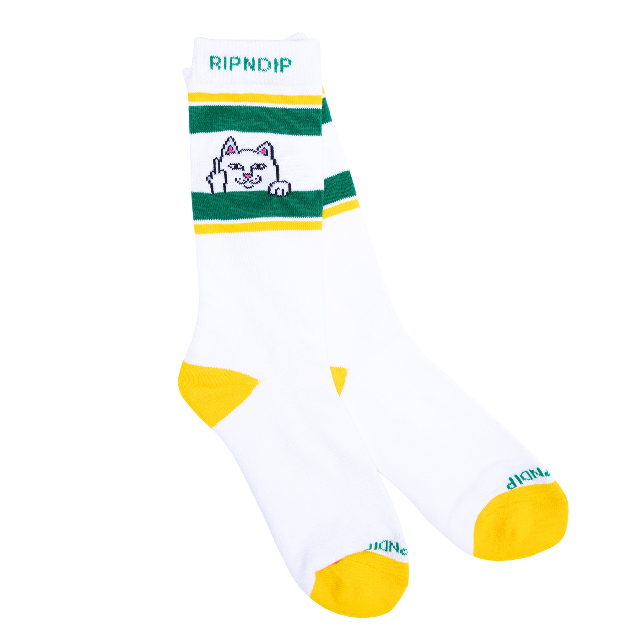  Peeking Nermal Socks (White/Green)、mySite、merchandisen