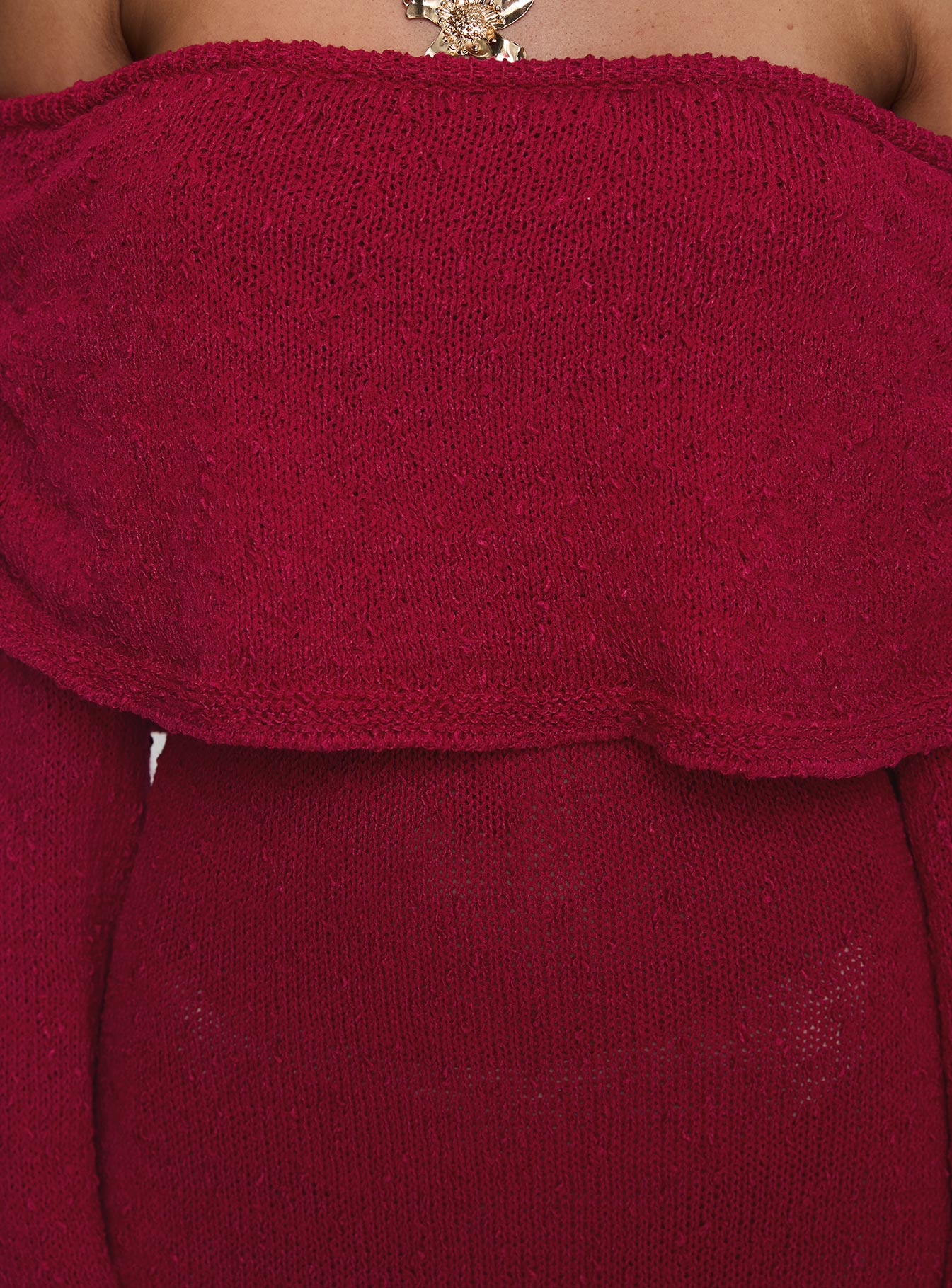 Aleyah Long Sleeve Maxi Dress Burgundy、mySite、solidvoid