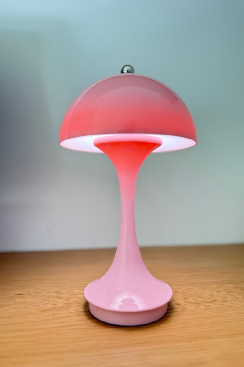 Pink Mushroom Shape LED Portable Cordless Table Lamp、mySite、hinf8tx79