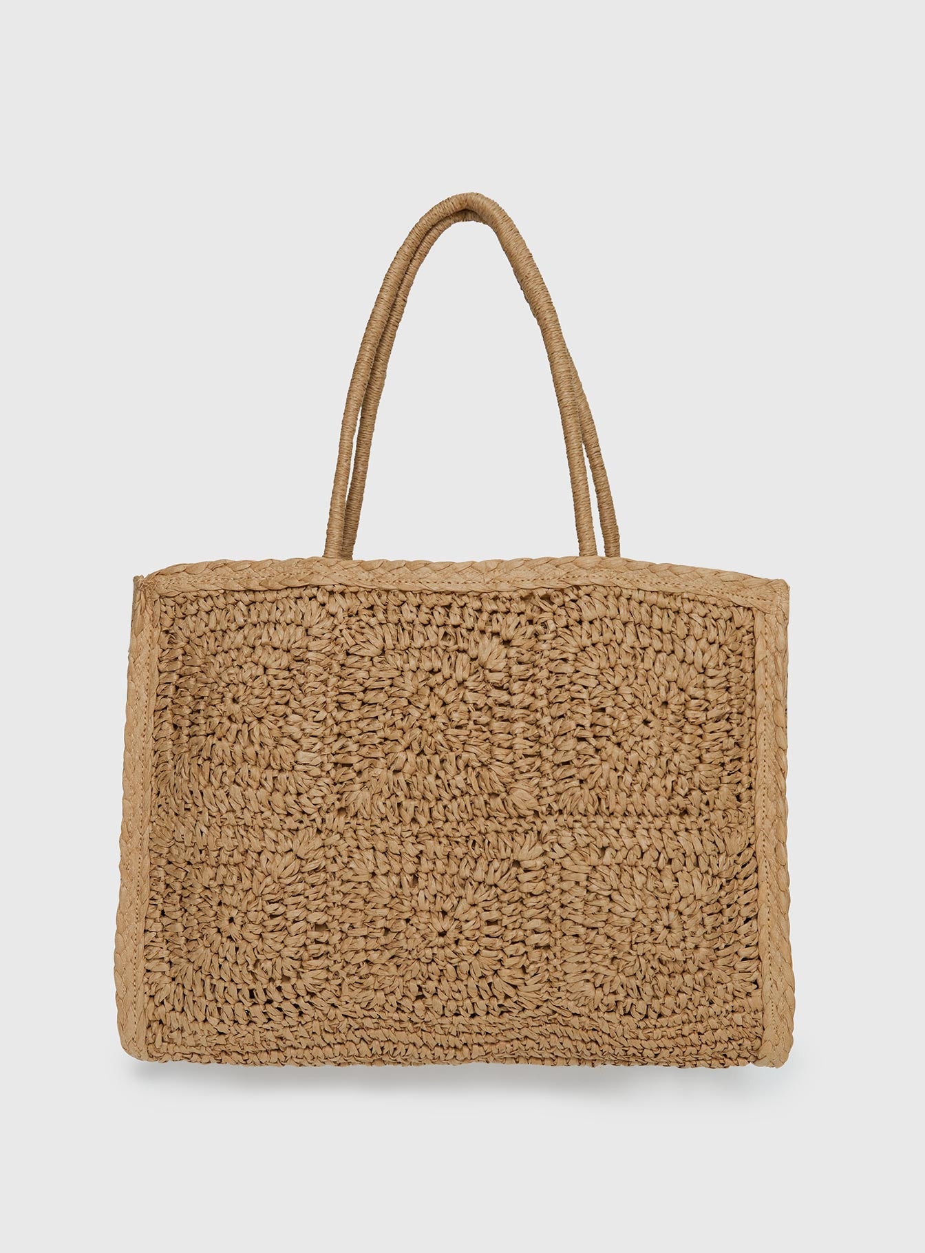 Love Like This Straw Tote Bag Tan、mySite、solidvoid