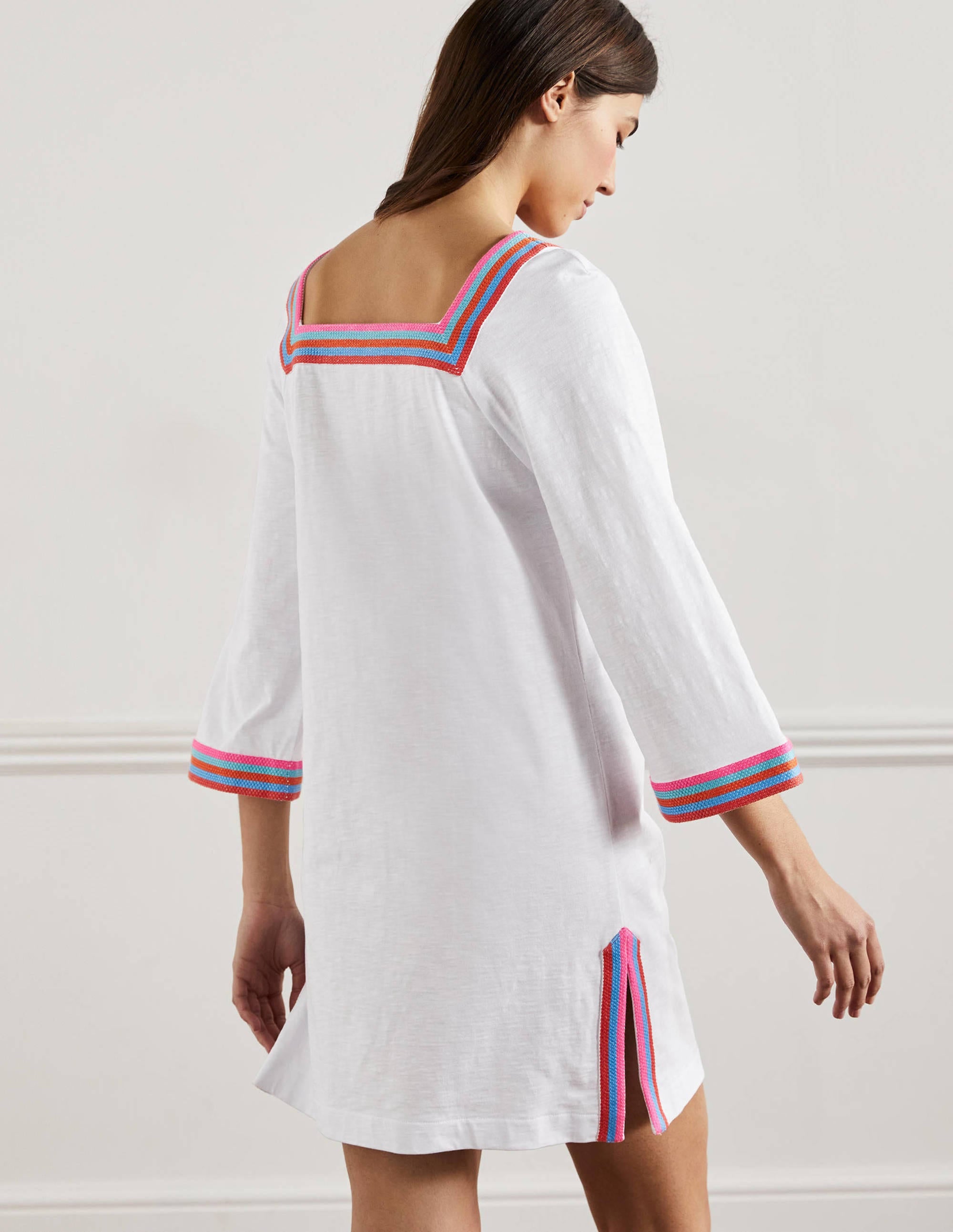  Embroidered Jersey Tunic-White、mySite、ashleygrahame