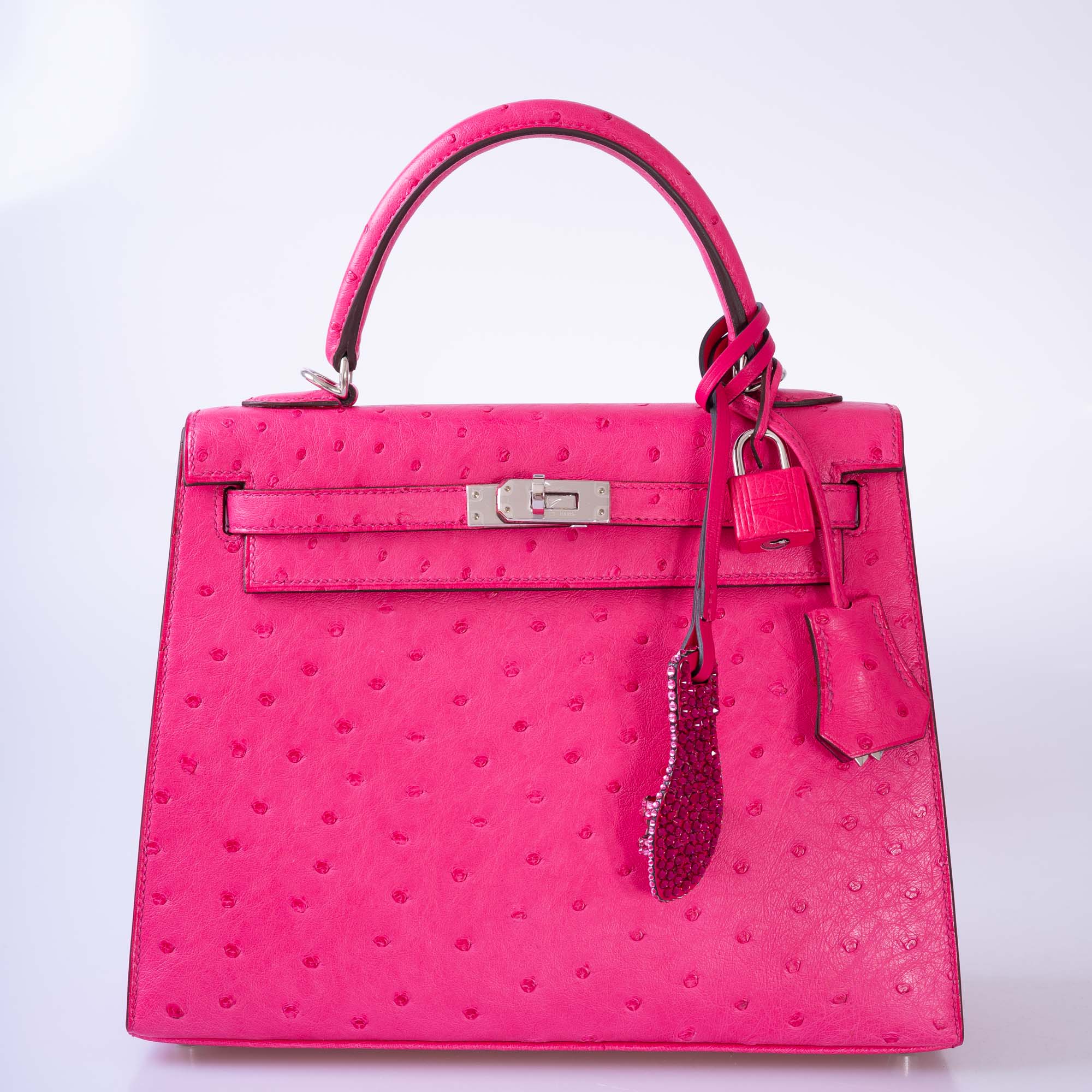 Hermès Oran Nano Pink Fuschia Charm Custom Swarovski、mySite、garminoutage.com