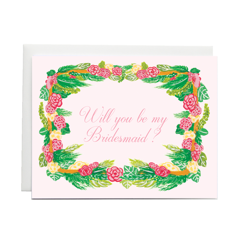 Forage Paper Co. - Bridesmaid Florals Card, Will You Be my Bridesmaid Card: A2 size : 4.25 x 5.5、mySite、garagedoors4me