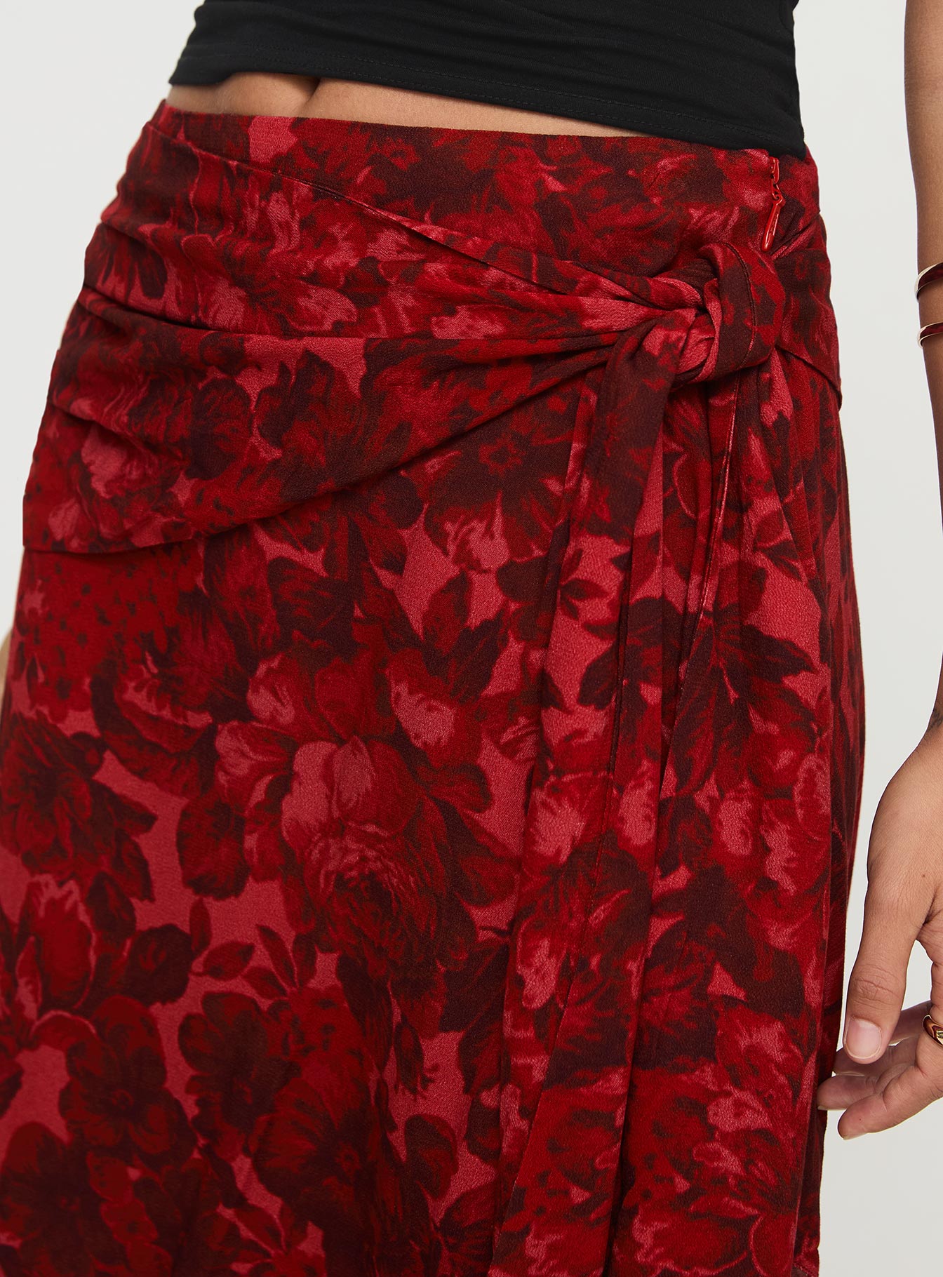 Kokoro Midi Skirt Pink Floral、mySite、solidvoid