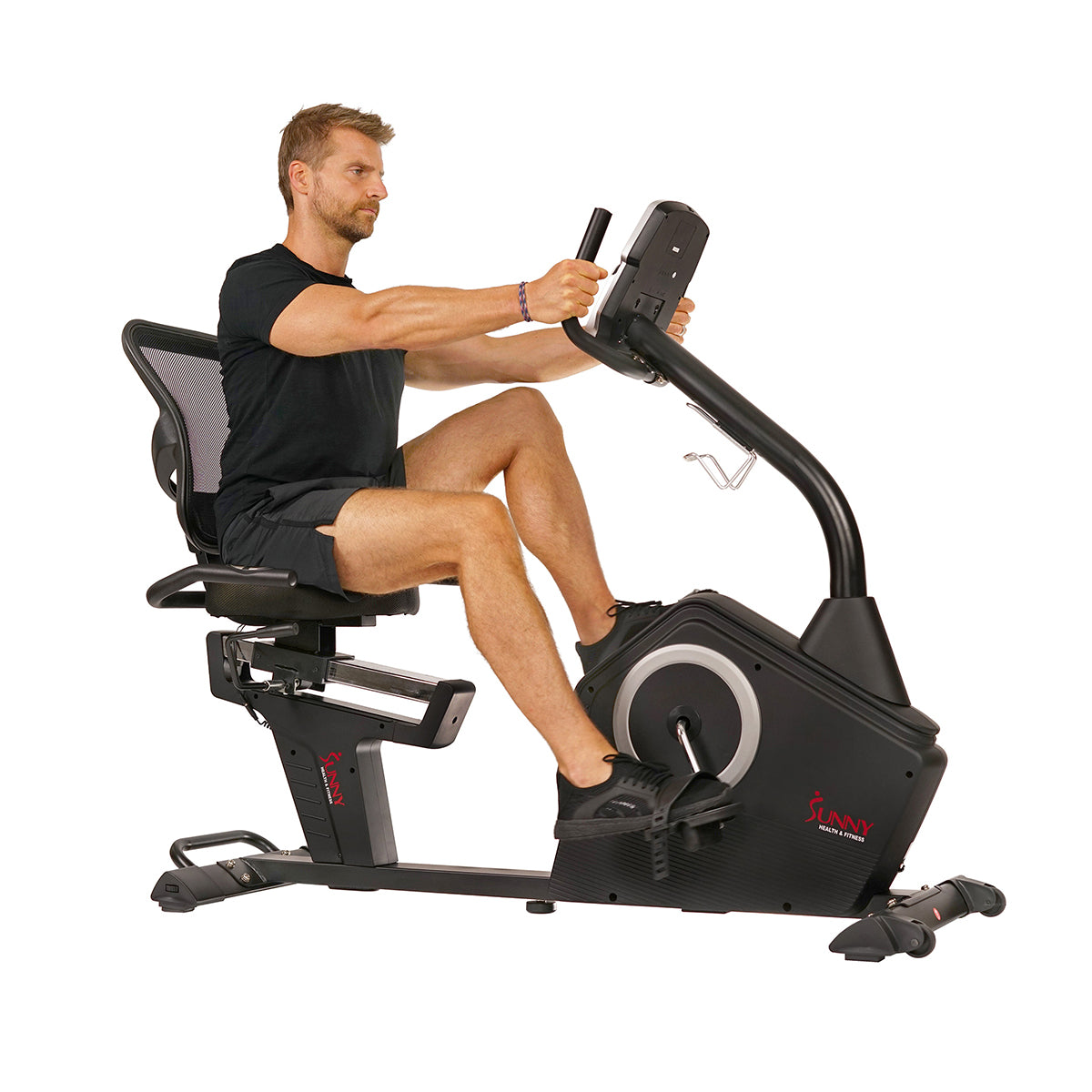  Stationary Recumbent Bike w/ Programmable Display, 16 Level Magnetic Resistance & Device Holder、mySite、ghnorth