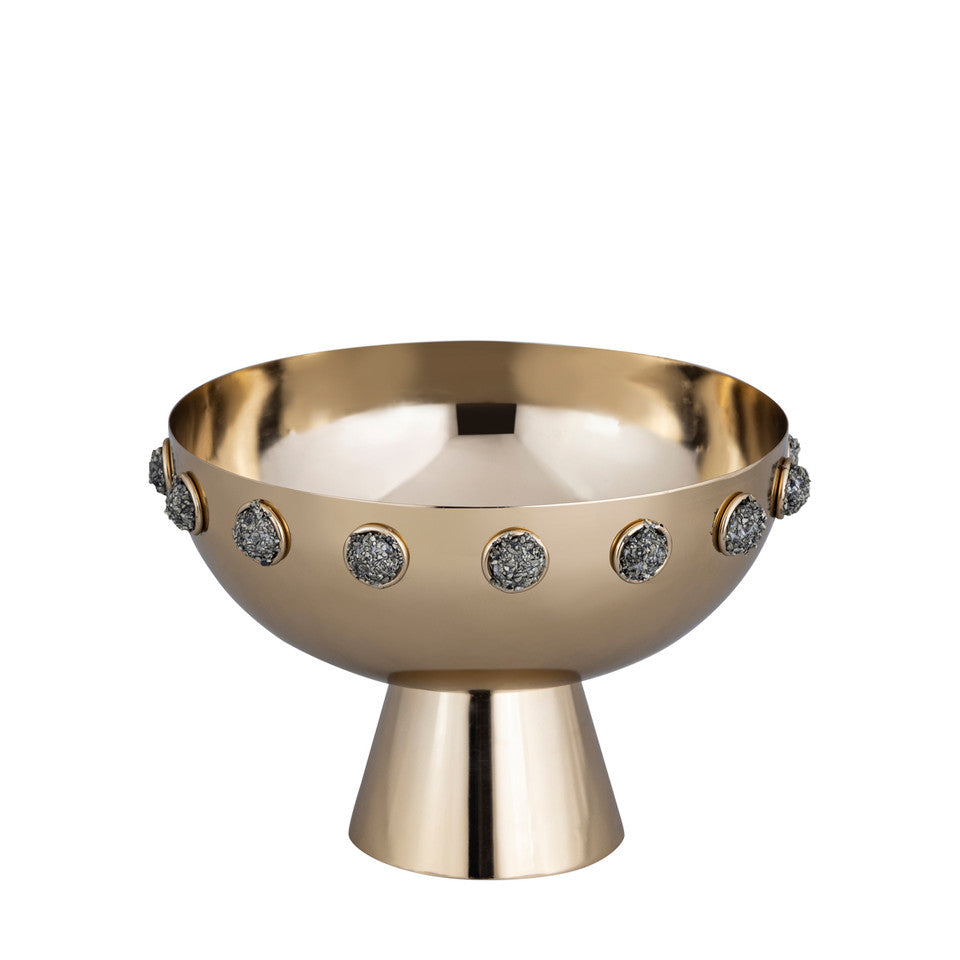  Adalyn Pyrite Stone and Steel Bowl、mySite、elrpsem3k