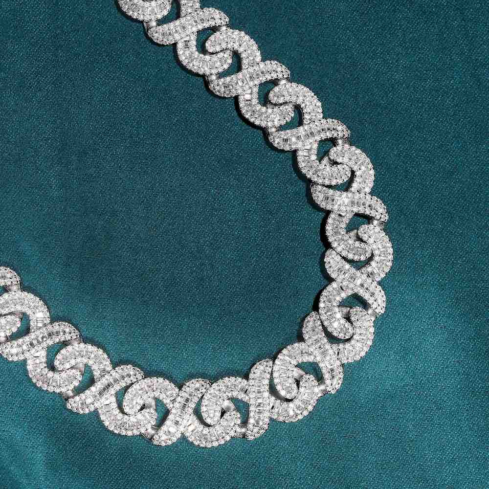 12MM Iced Out Baguette Infinity Link Chain 14K Gold、mySite、hinf8tx79