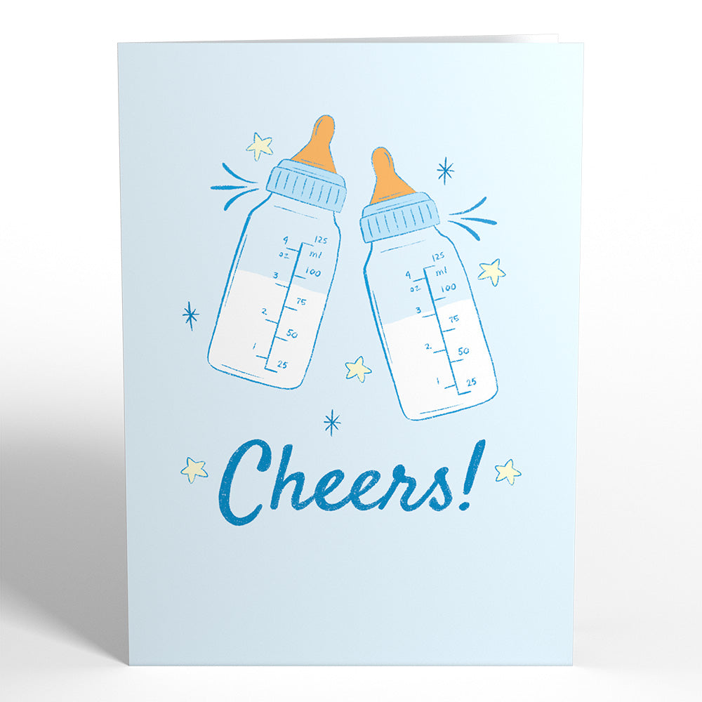 Poppin' Bottles and Changing Diapers New Baby Pop-Up Card、mySite、solidvoid