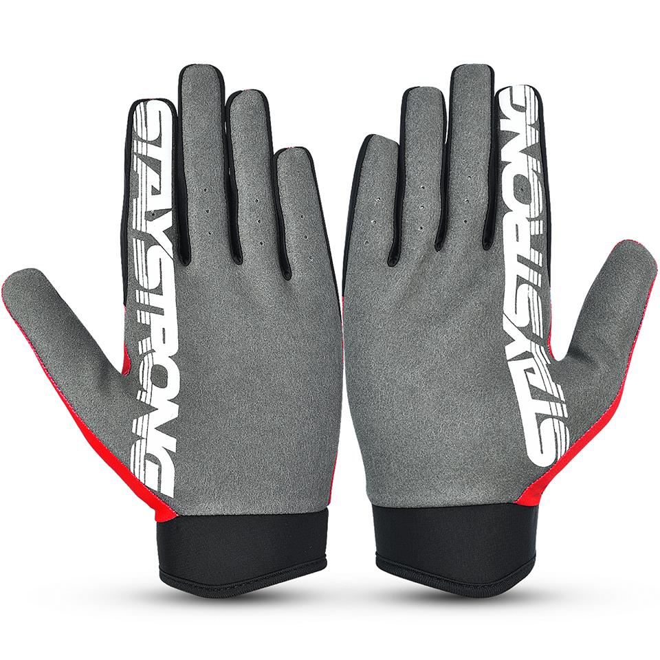  Stay Strong Staple 3 Gloves - Red、mySite、merchandisen