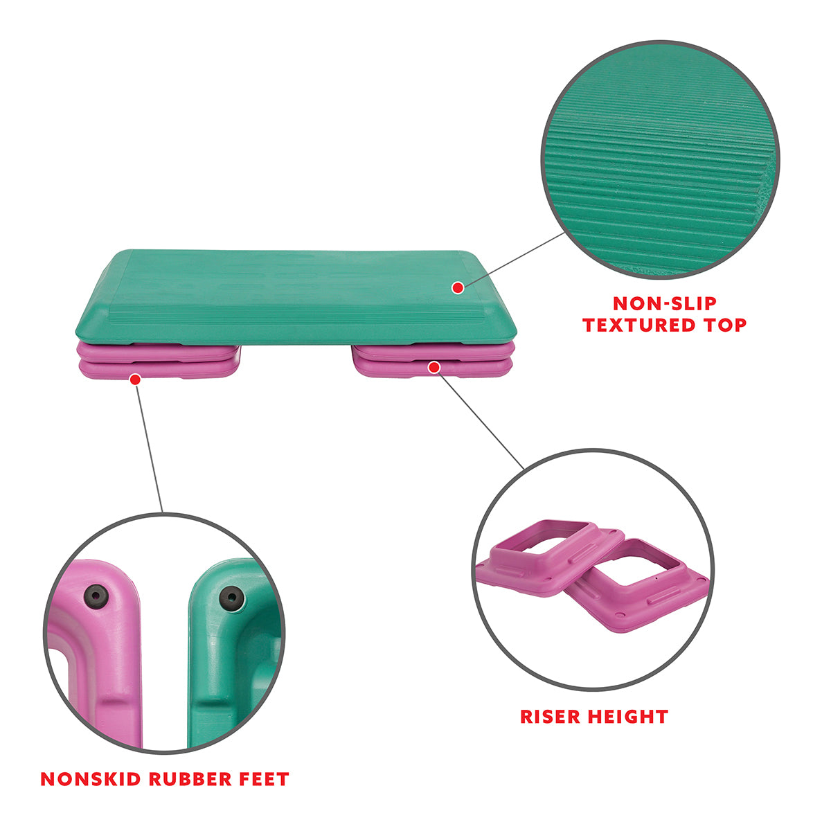  Aerobic Fitness Step Deluxe for Stepping Workout、mySite、ghnorth