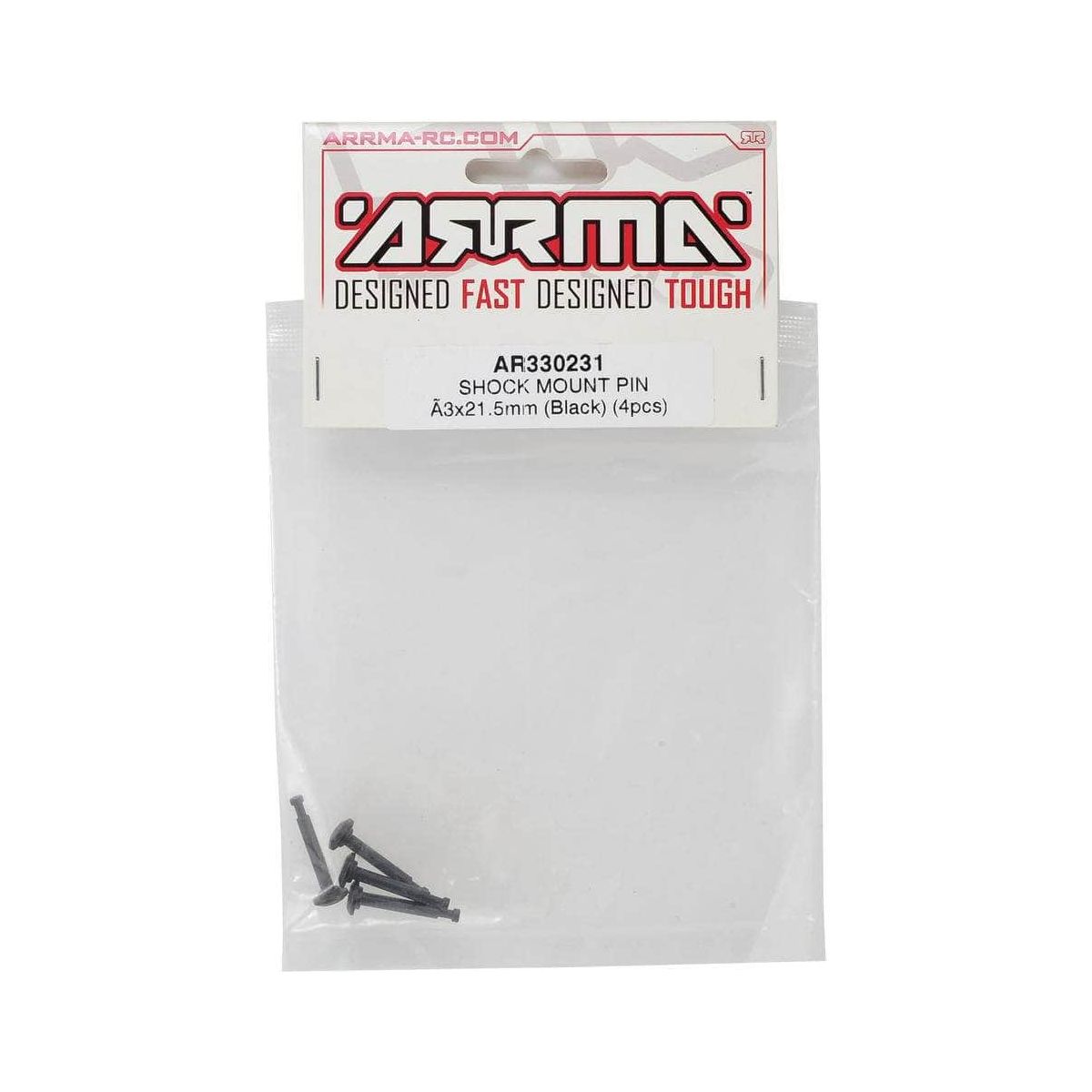  ARAC8908, AR330231, Arrma 3x21.5mm Shock Mount Pin (Black) (4)、mySite、merchandisen