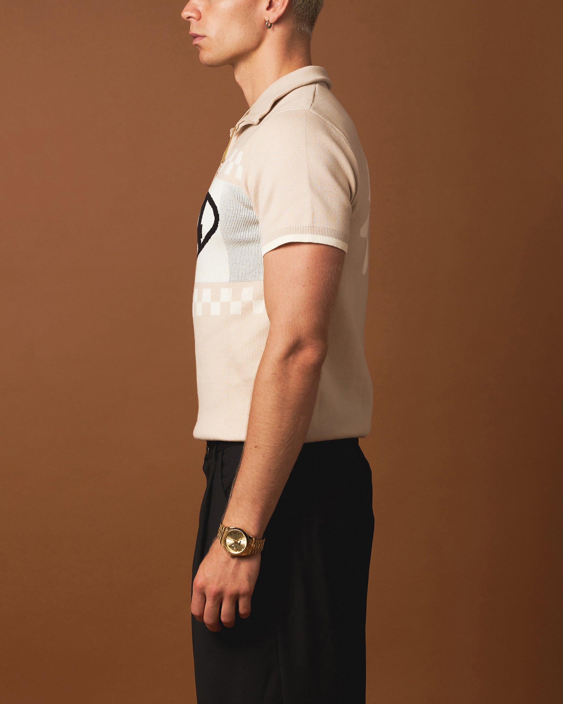 404 Knit Cycling Polo Shirt Tan、mySite、zt4zffjzw