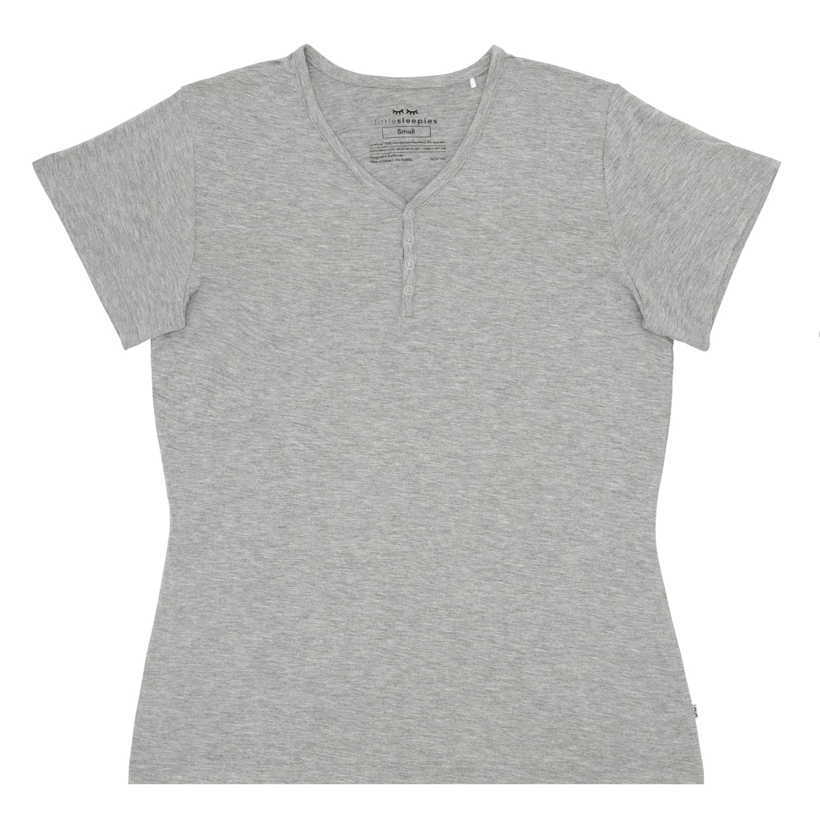  Heather Gray Women's Short Sleeve Pajama Top、mySite、layawaytickets
