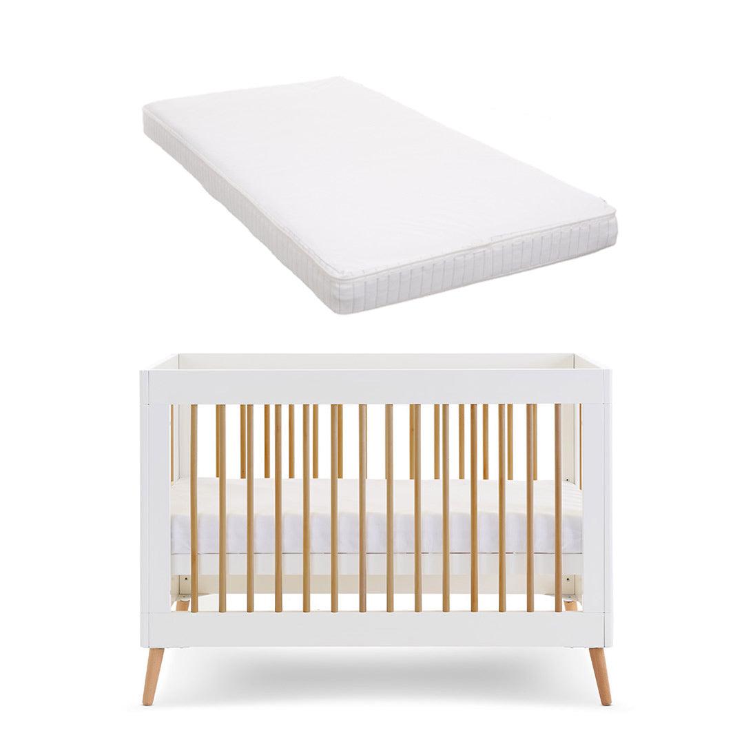  Obaby Maya Mini Cot Bed - White + Natural、mySite、merchandisen