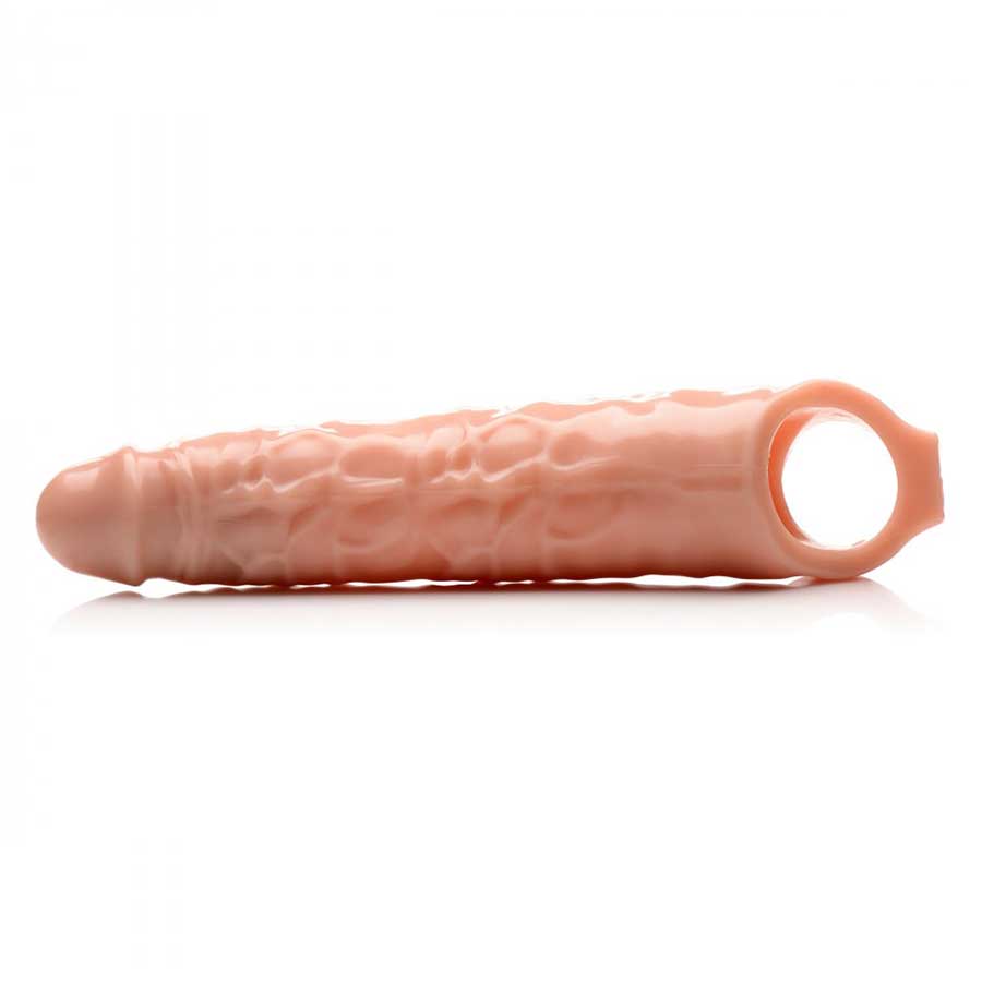 8.75 Inch Solid Tip Flesh Colored Penis Extender Sleeve by Size Matters、mySite、bottomscart