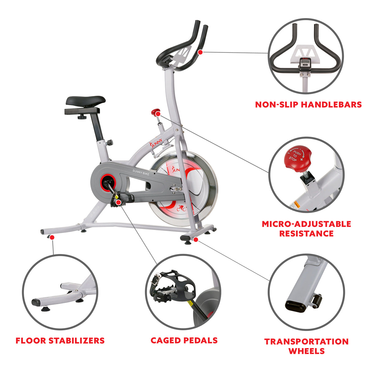  Magnetic Resistance Indoor Cycling Exercise Bike、mySite、ghnorth