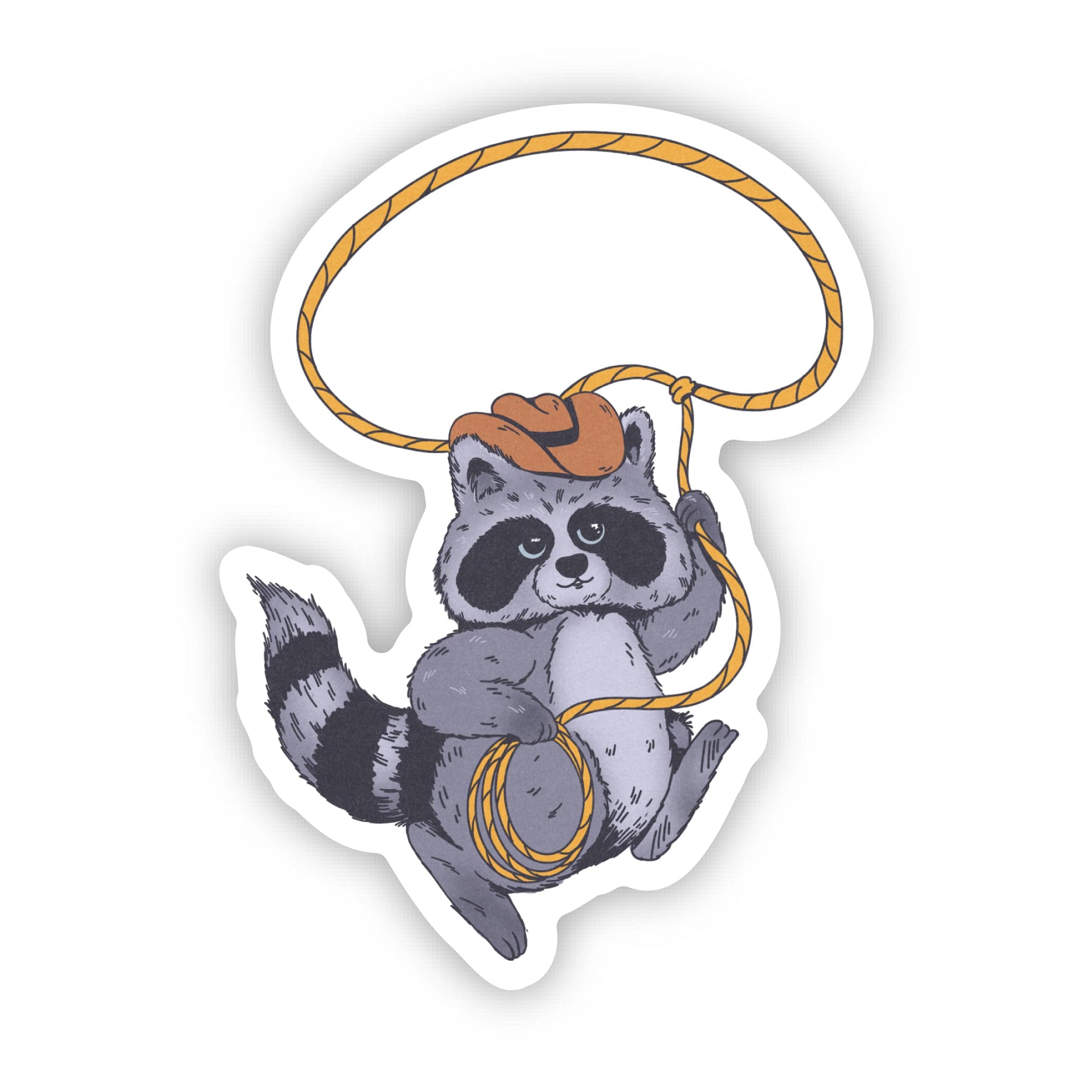  Lasso Cowboy Raccoon Sticker、mySite、ghnorth