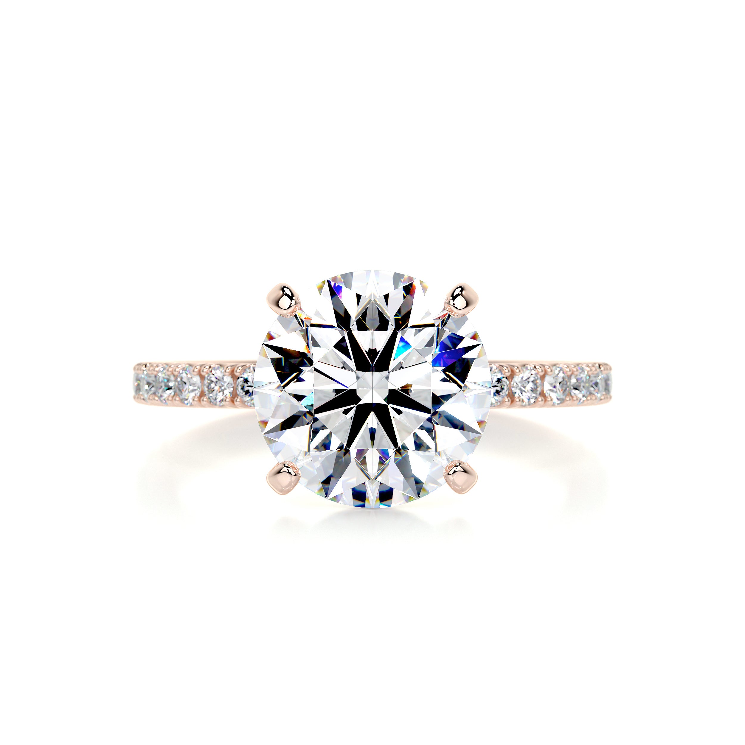 Eleanor Moissanite & Diamond Ring -14K Rose Gold、mySite、hinf8tx79