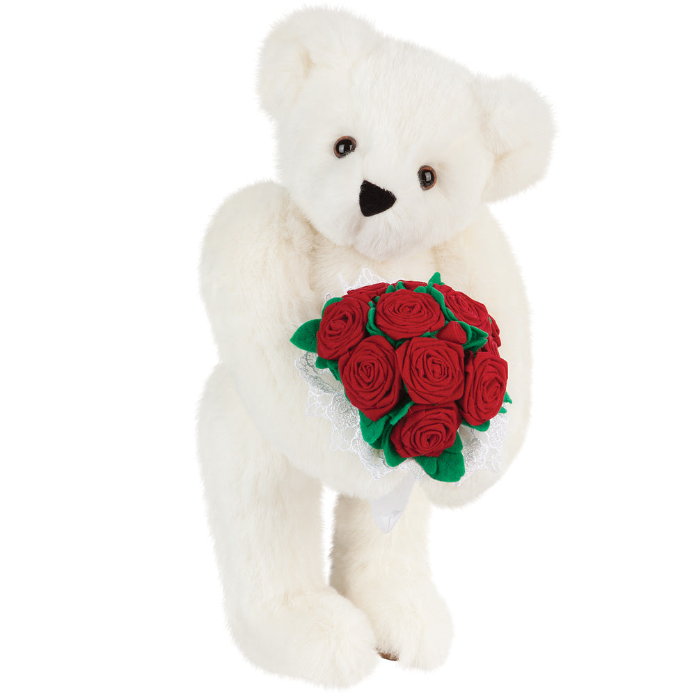 15 In. Red Rose Bouquet Teddy Bear、mySite、g9winljtr