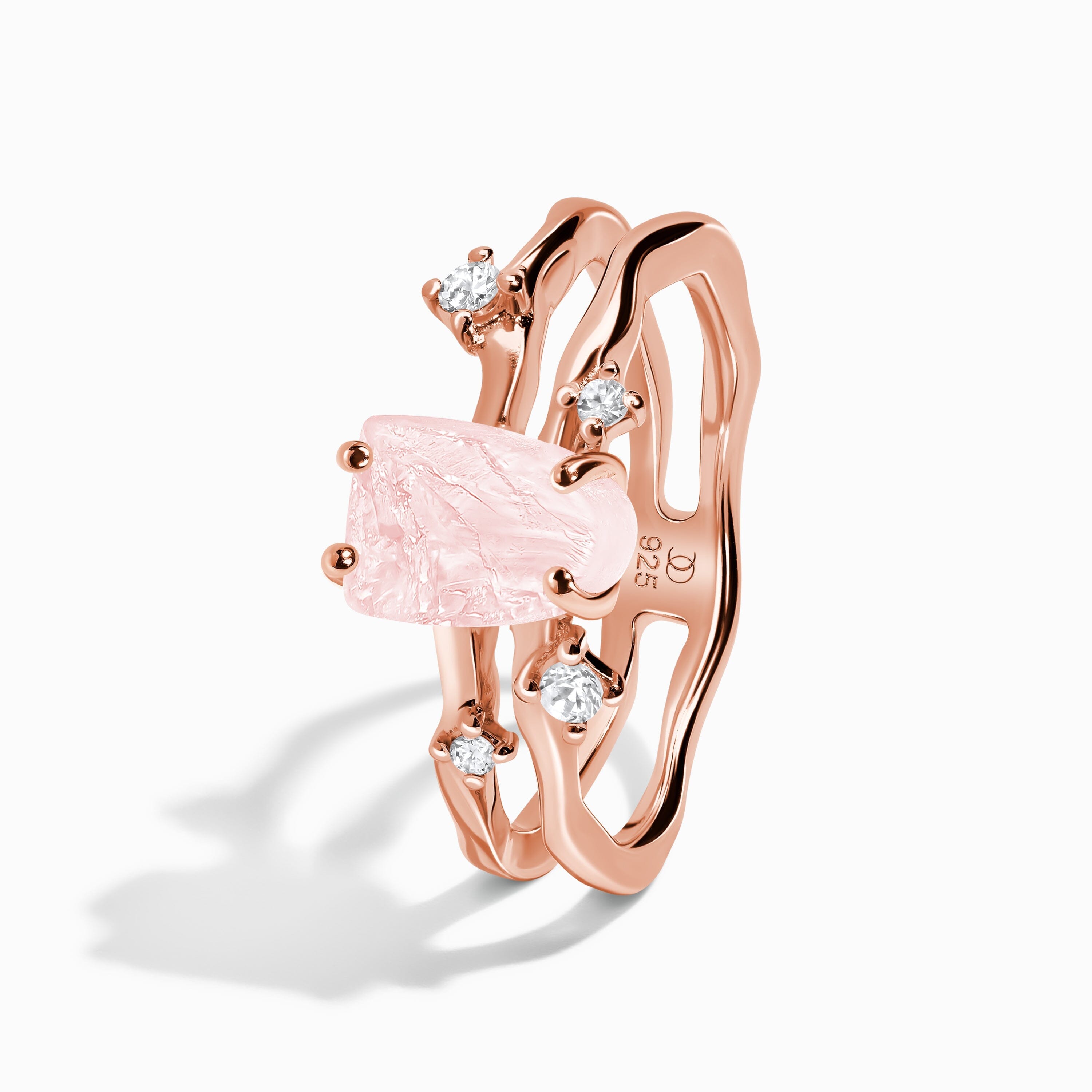 Rose Quartz Flow Ring & Stardust Band、mySite、hinf8tx79