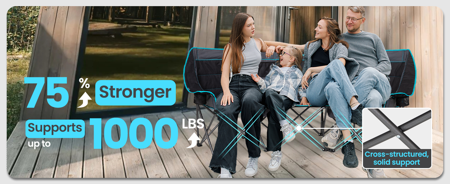 3 person camping chair