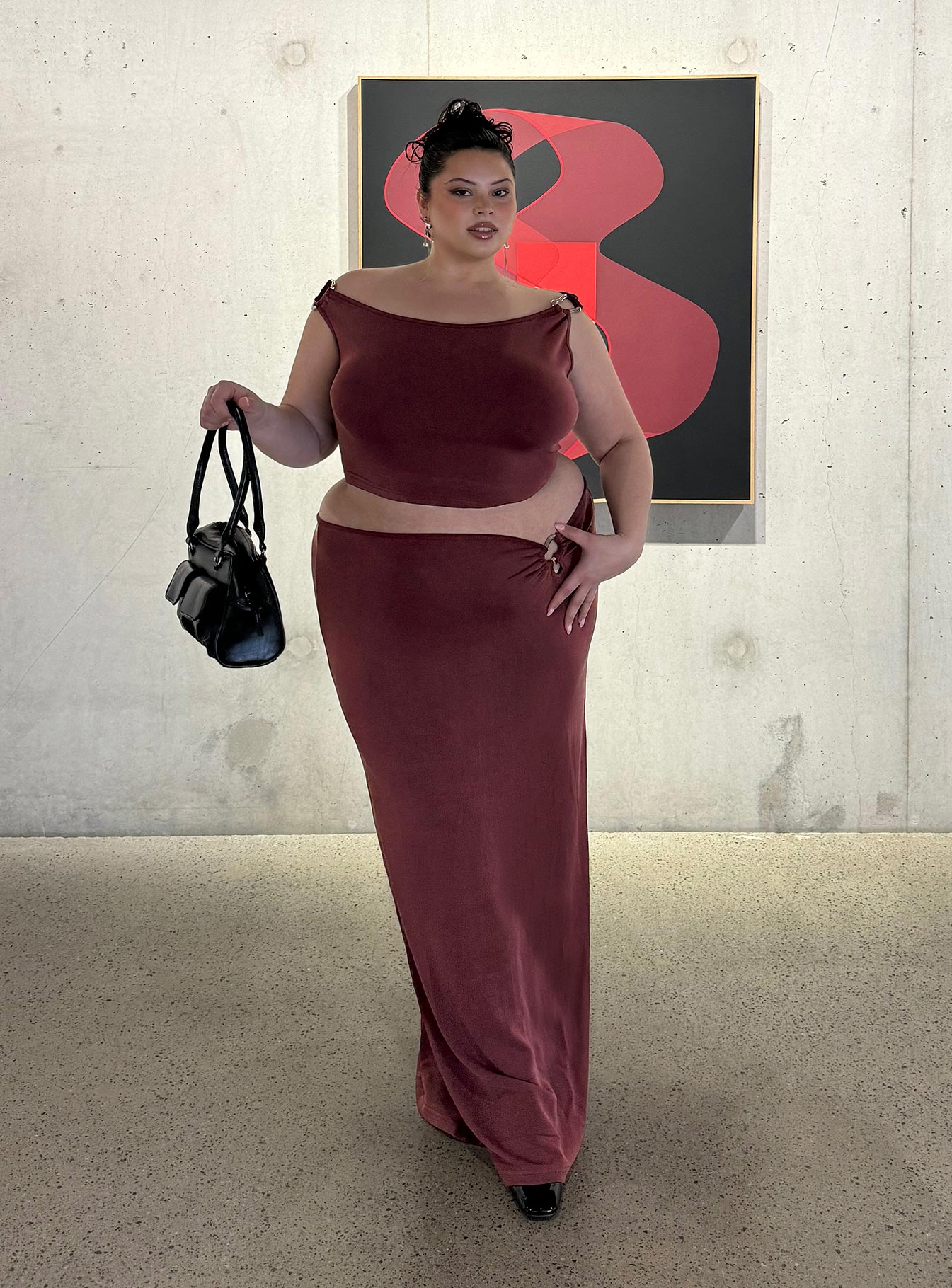 Whiley Maxi Skirt Mauve Curve、mySite、solidvoid