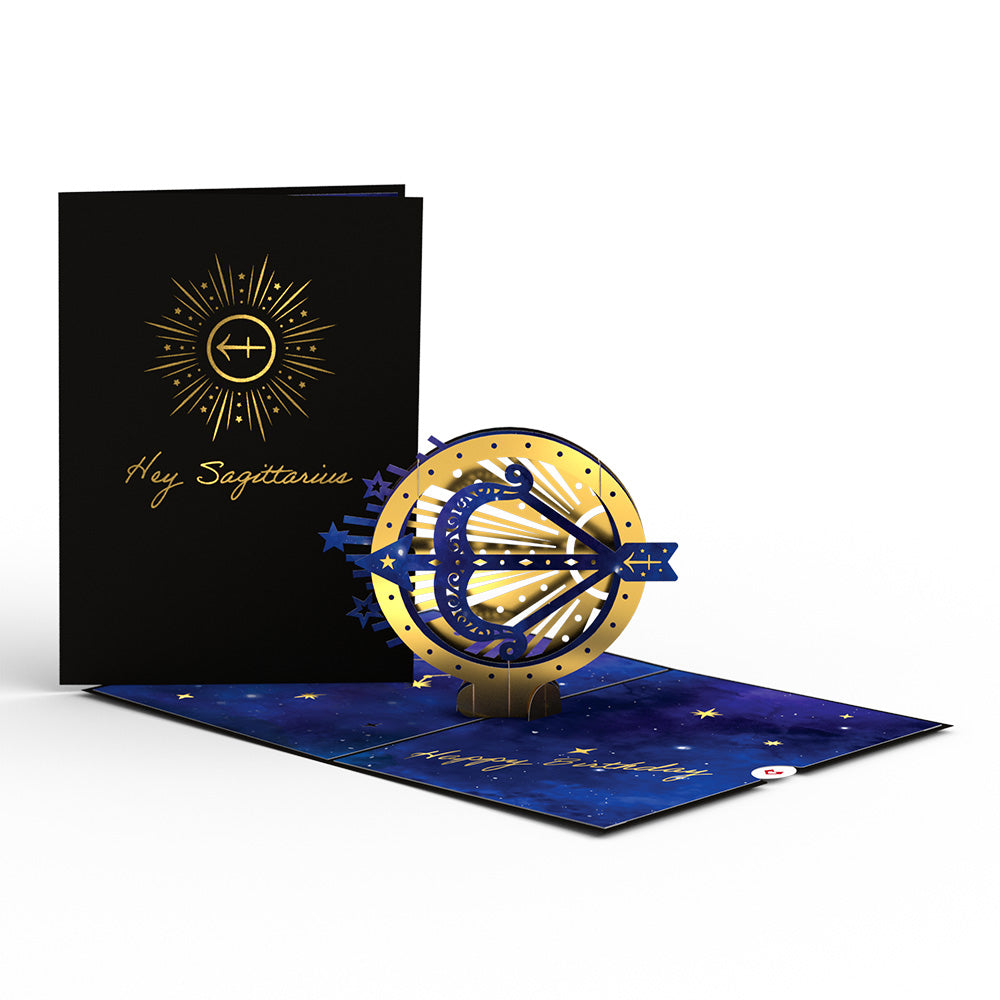 Sagittarius Zodiac Birthday Pop-Up Card、mySite、solidvoid