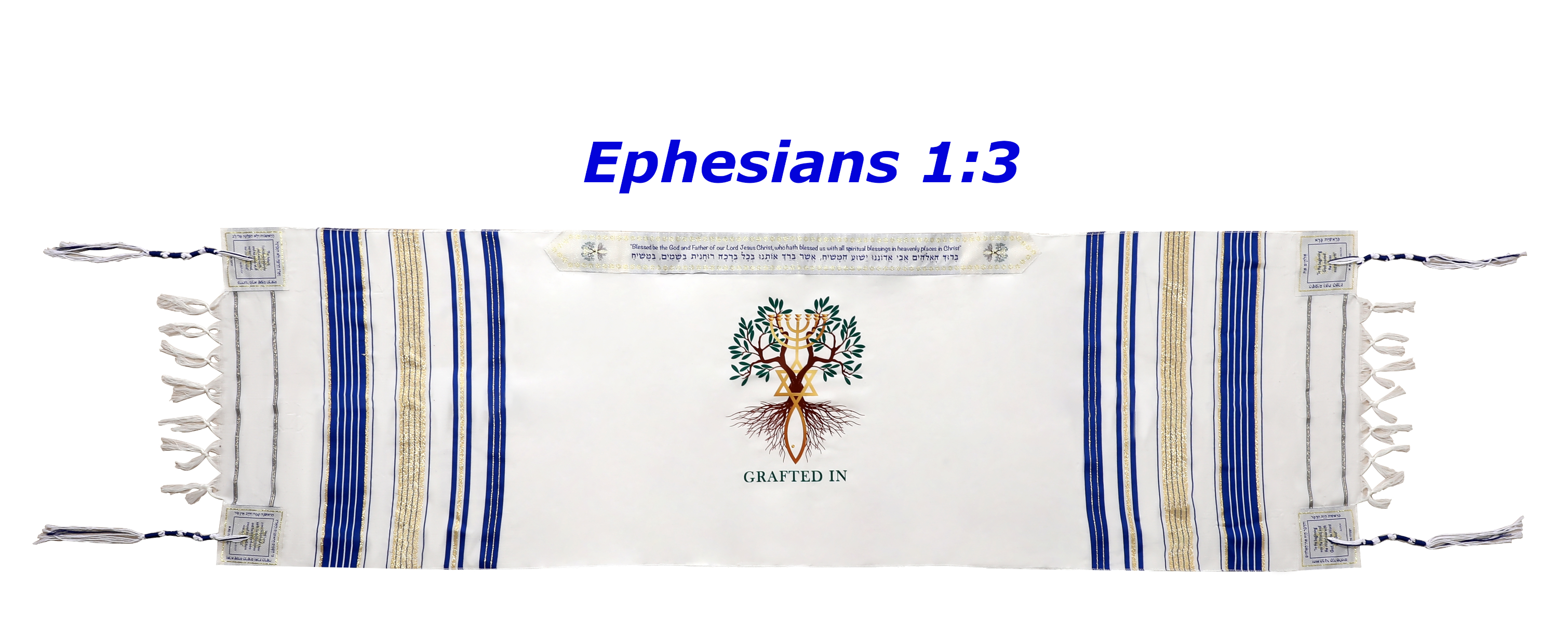 Holy Land Market Grafted IN - Messianic Christian Prayer Shawl/Tallit Prayer Shawl - Creation and Restoration Talit、mySite、topwebapps
