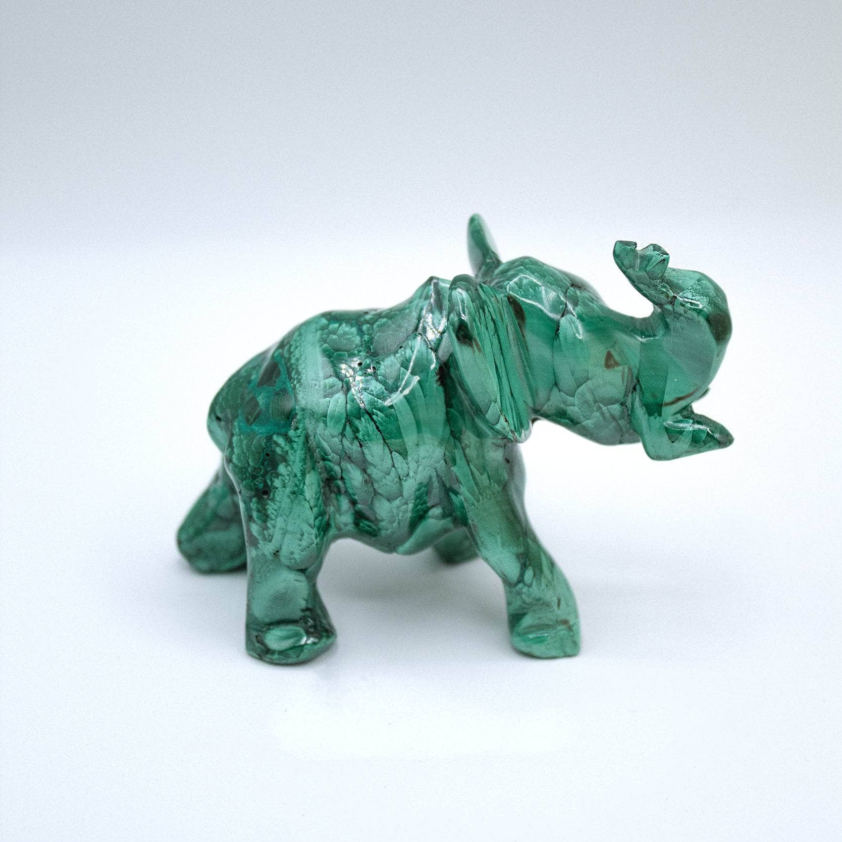Genuine Malachite Elephants - Hand Carved - 1 of a Kind、mySite、hinf8tx79