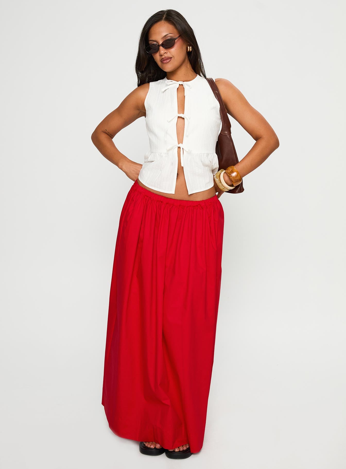 Rosellah Tie Up Top White、mySite、solidvoid